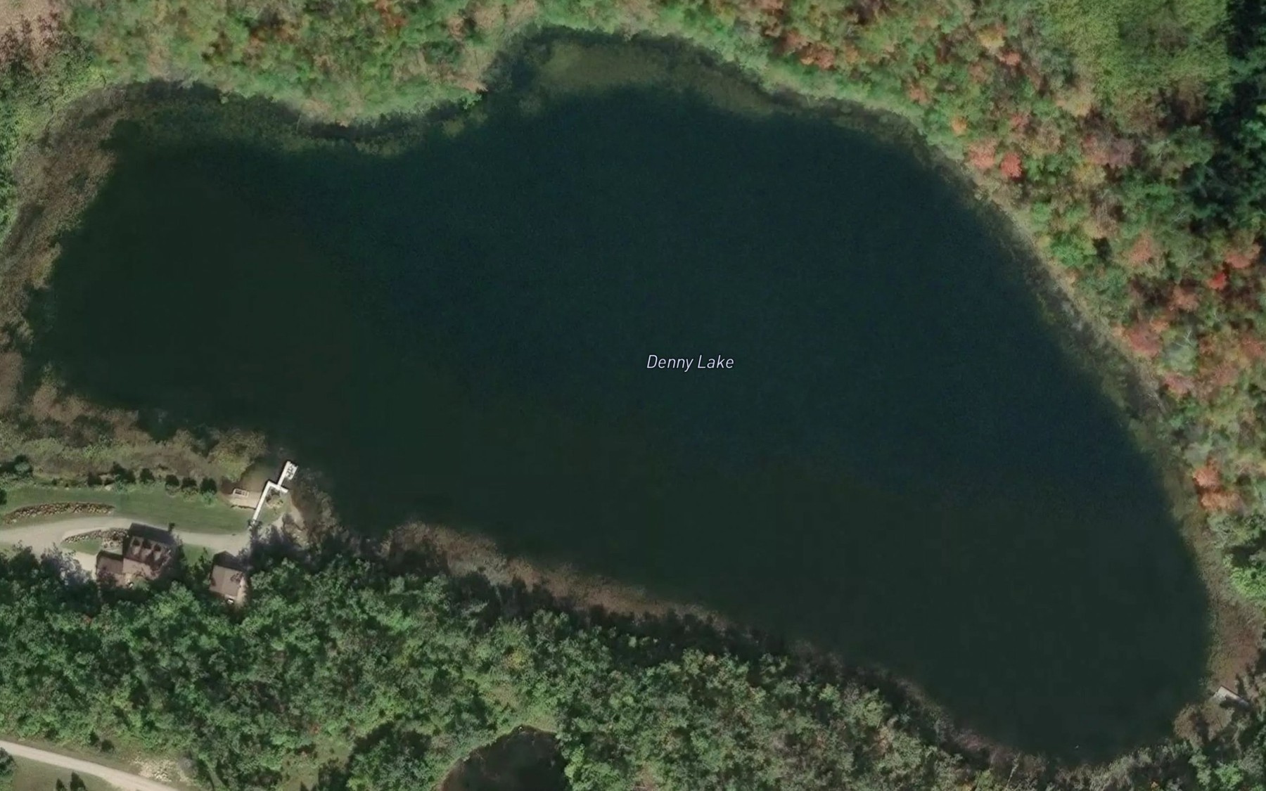 Satellite map of the Denny Lake