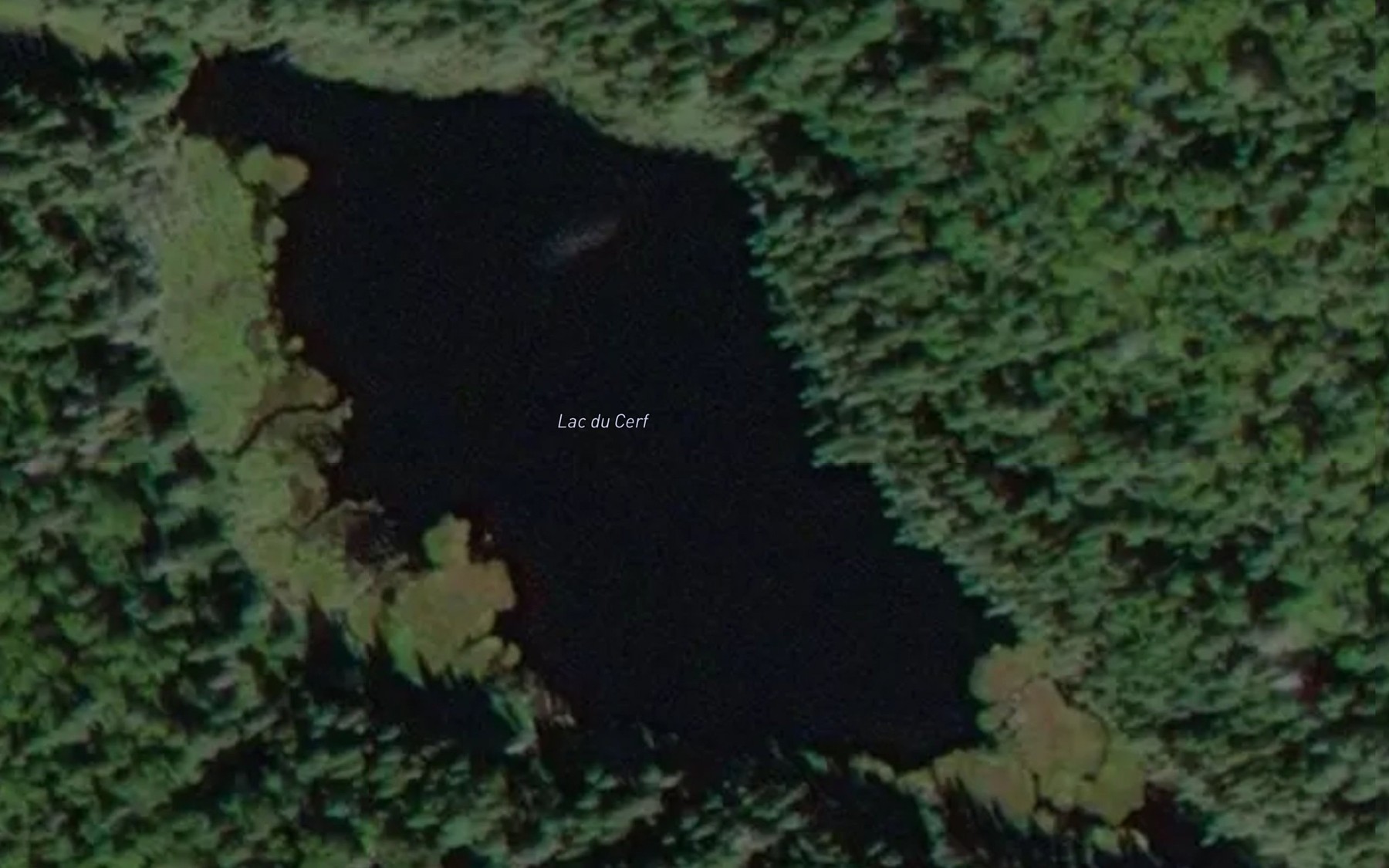 Satellite map of the Lac du Cerf