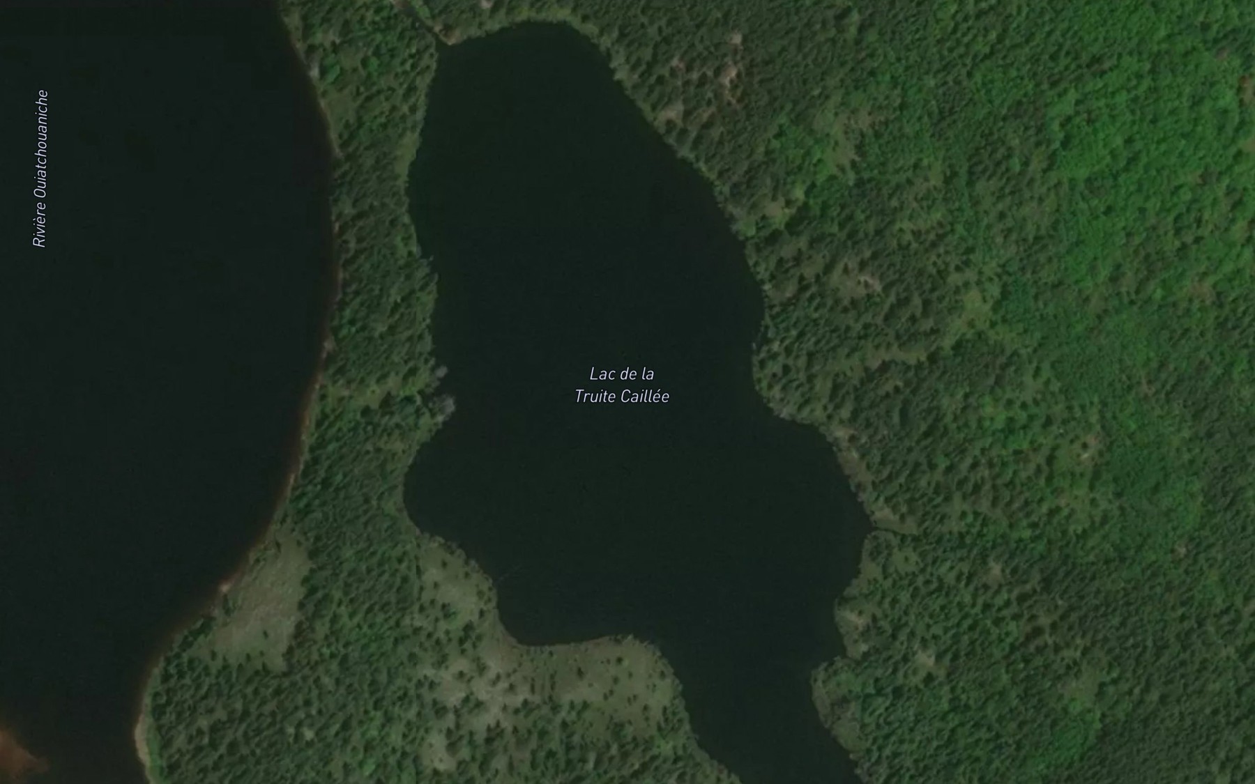 Satellite map of the Lac de la Truite Caillee