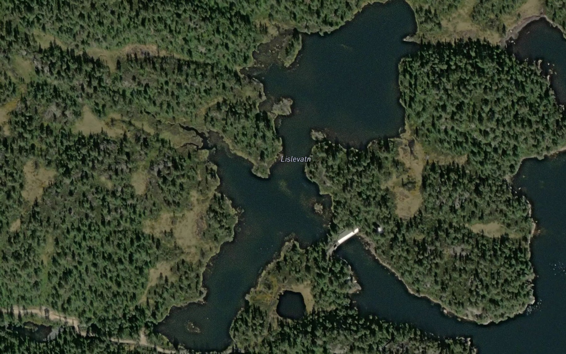 Satellite map of the Lislevatn