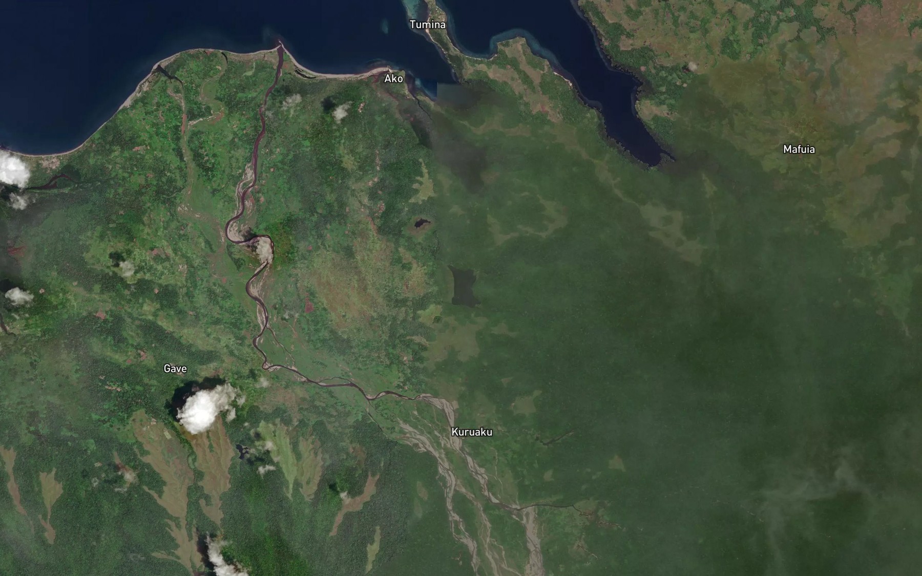 Satellite map of the Lake Oumo