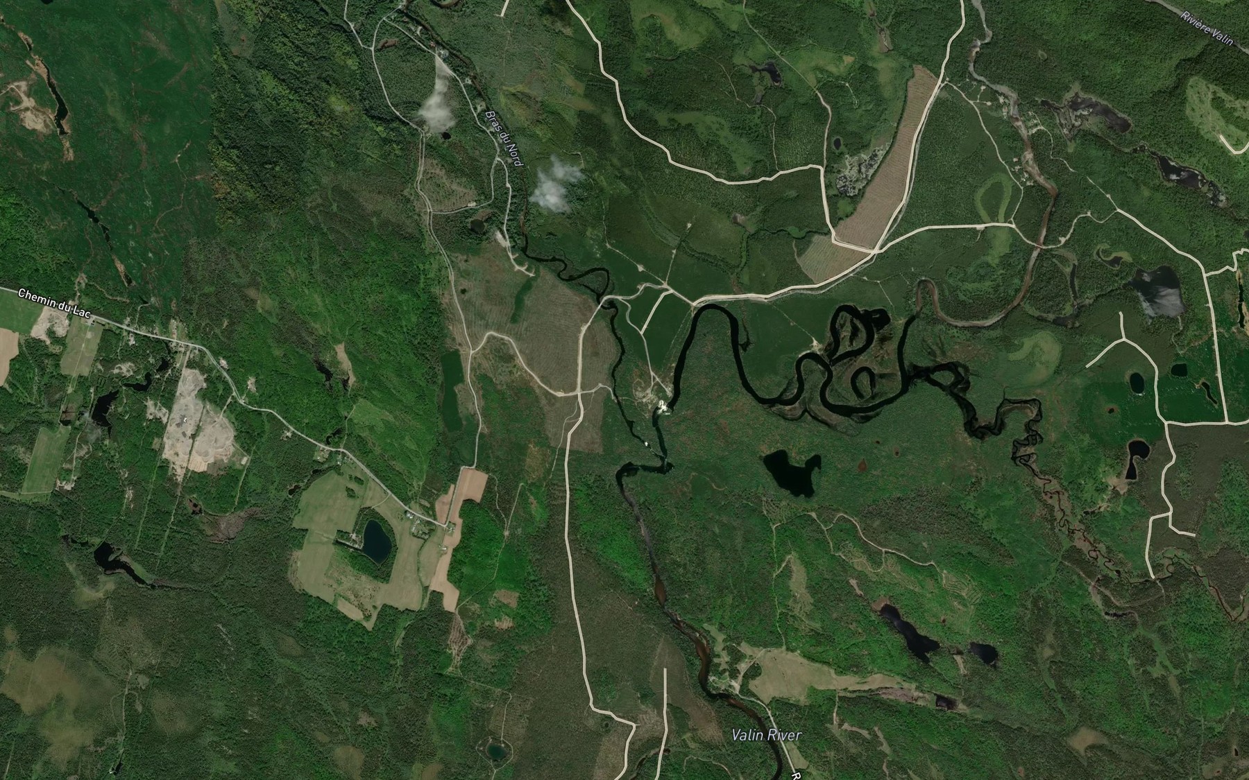 Satellite map of the Bras du Nord
