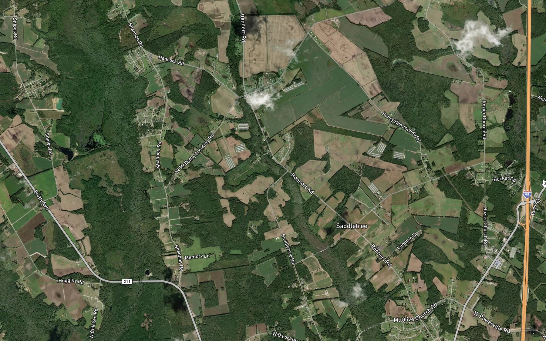 Satellite map of the McEacher Branch