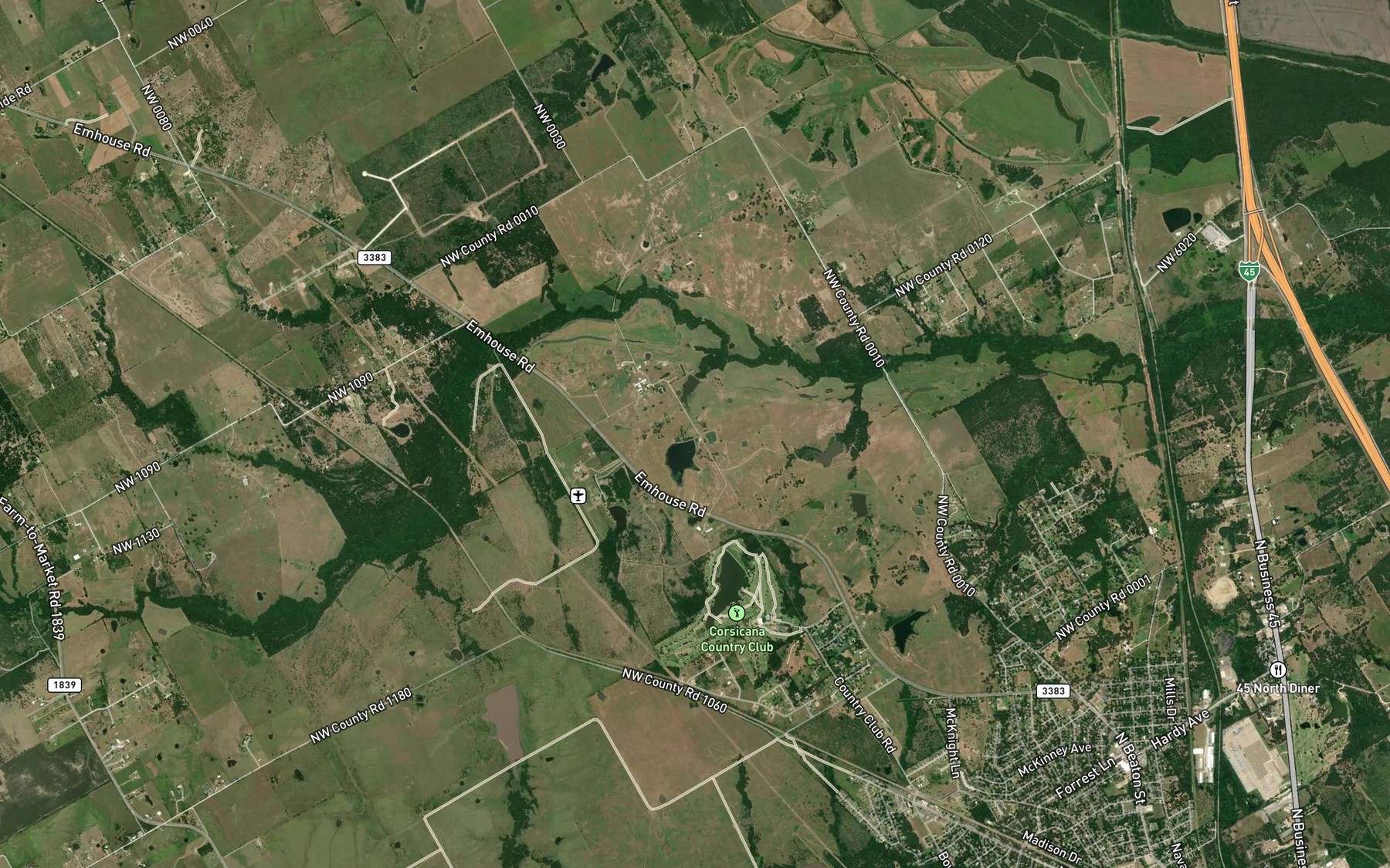 Satellite map of the Allison Lake
