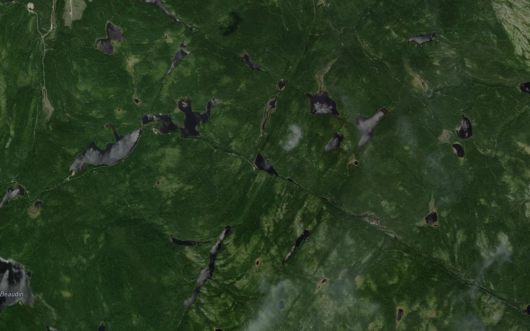 Satellite map of the Lac Caouette