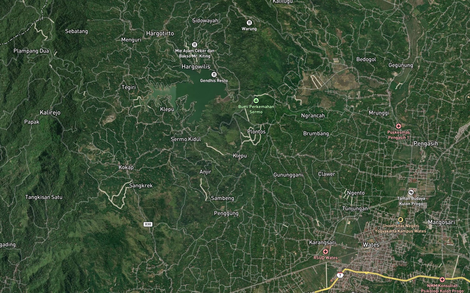 Satellite map of the Danau Gembolon