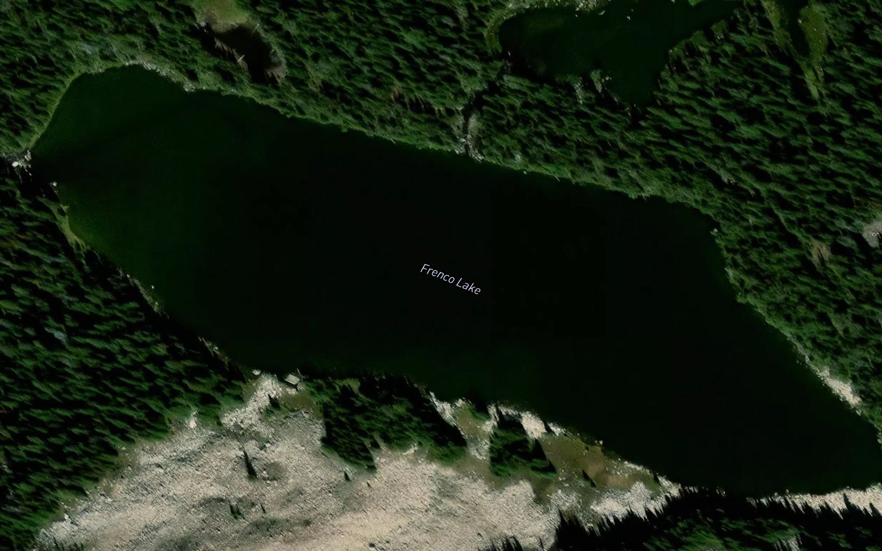 Satellite map of the Frenco Lake