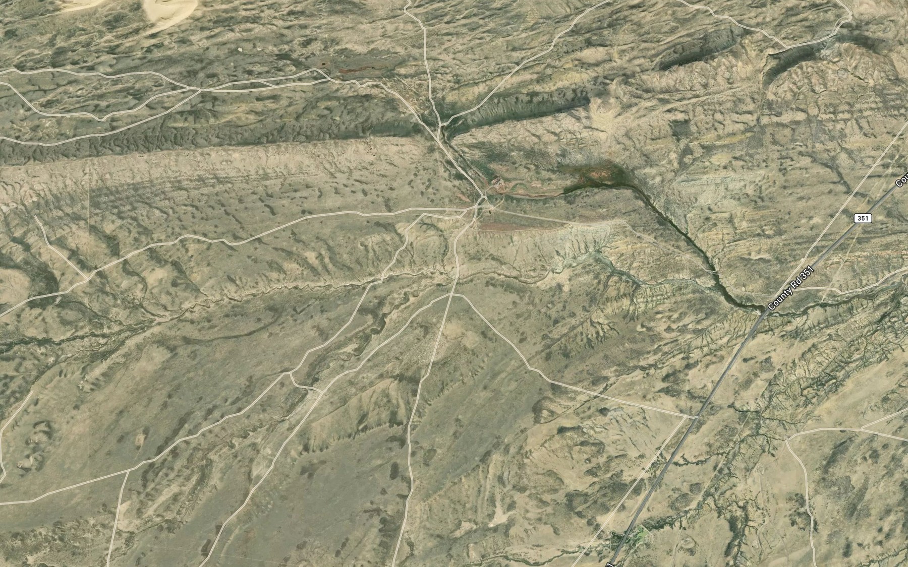 Satellite map of the Corral Creek
