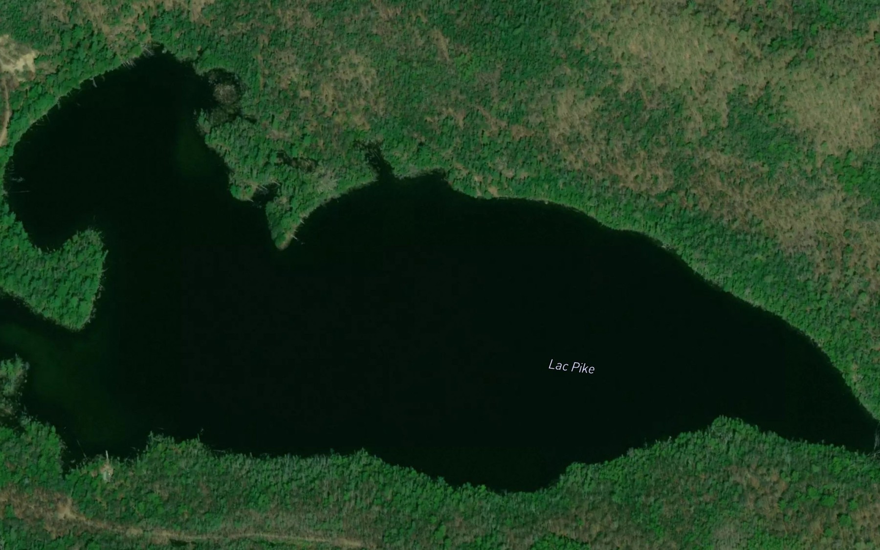 Satellite map of the Lac Pike