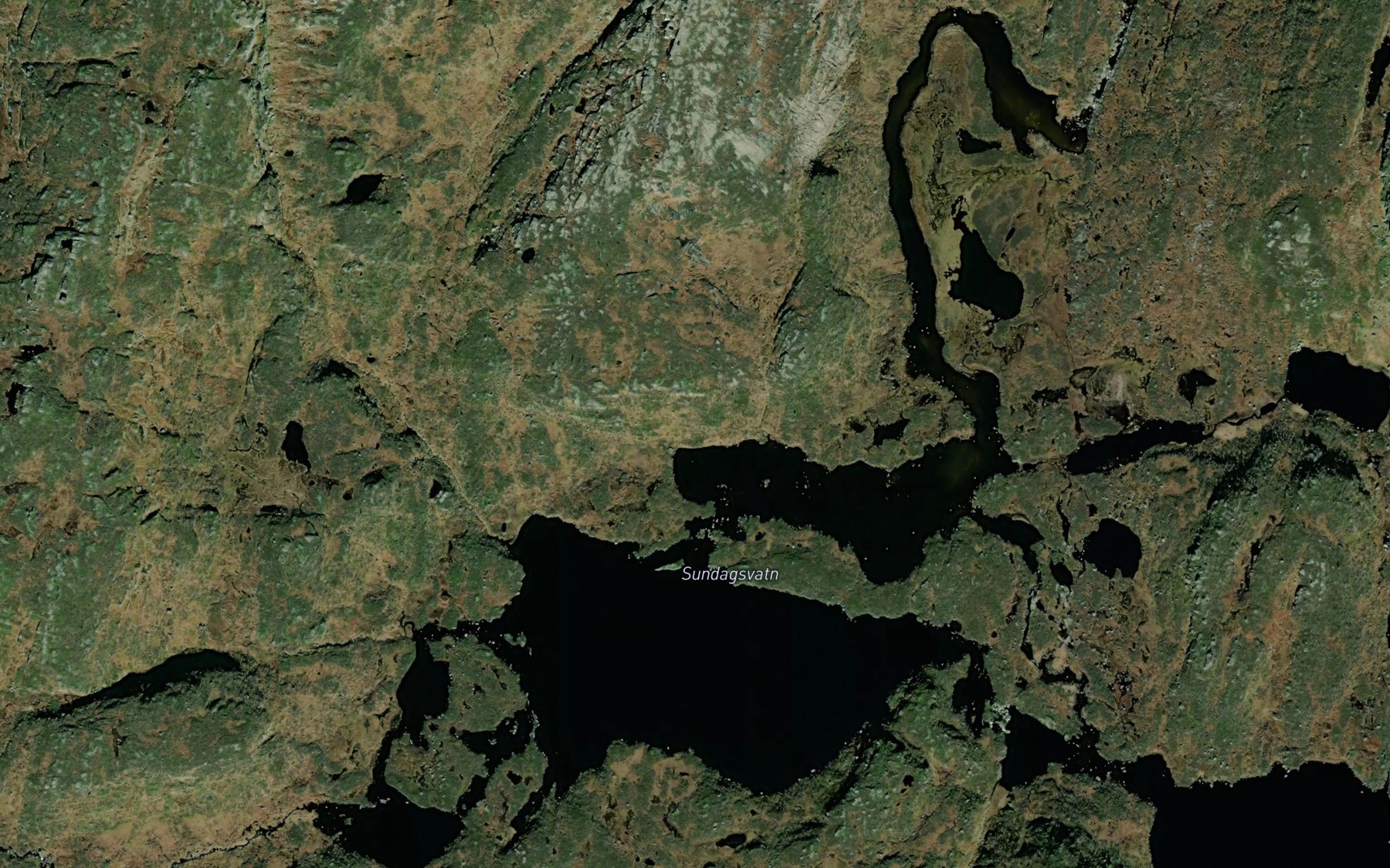 Satellite map of the Sundagsvatnet