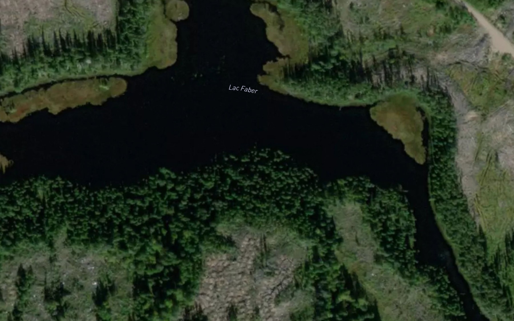 Satellite map of the Lac Faber