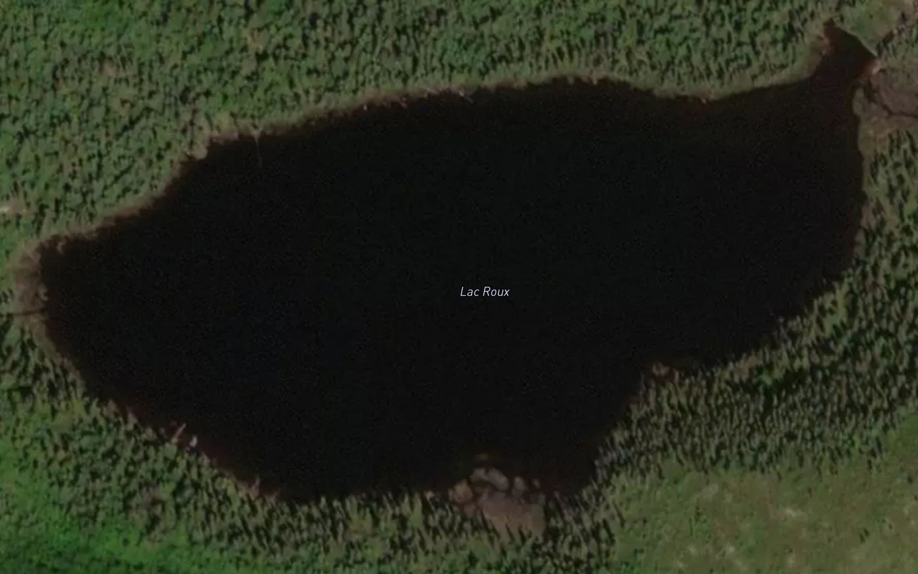 Satellite map of the Lac Roux