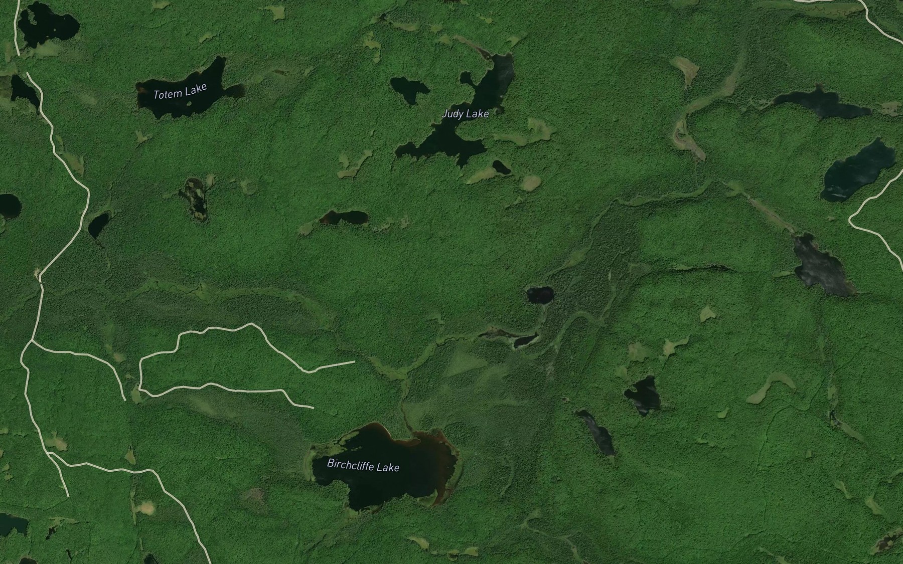 Satellite map of the Raven Creek