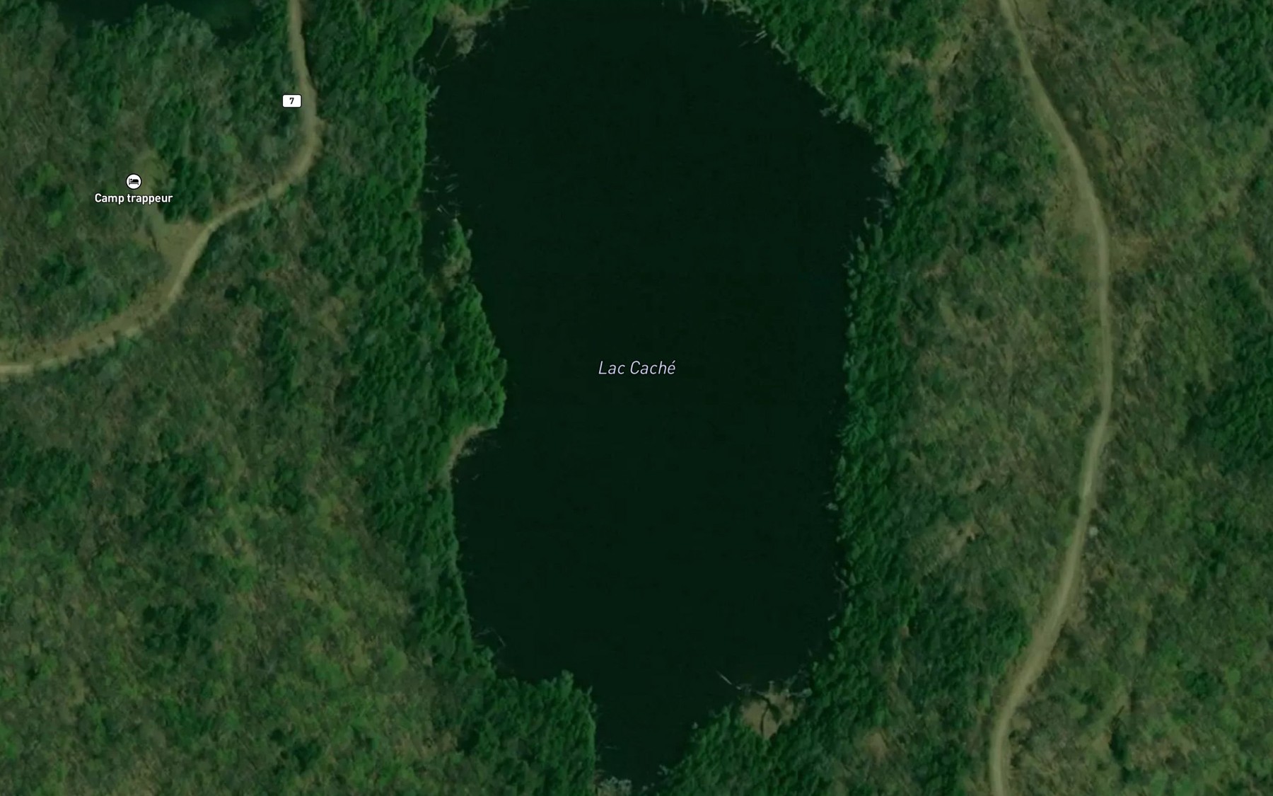 Satellite map of the Lac Cache