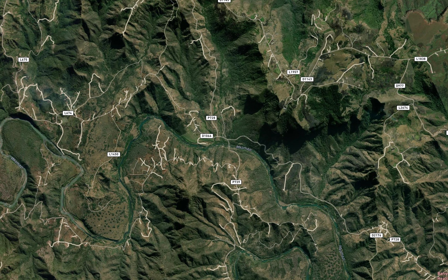 Satellite map of the Tsoko