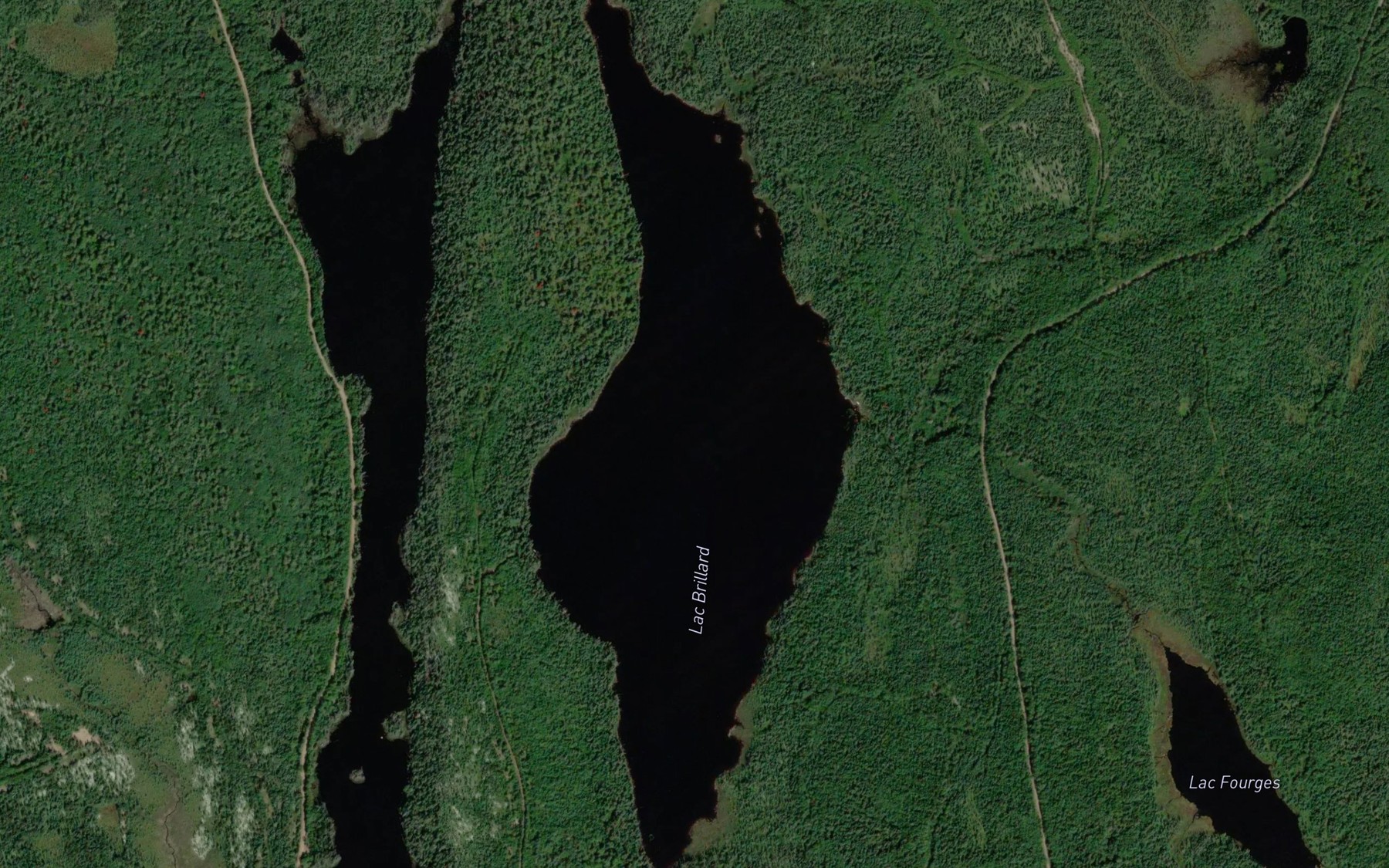 Satellite map of the Lac Brillard