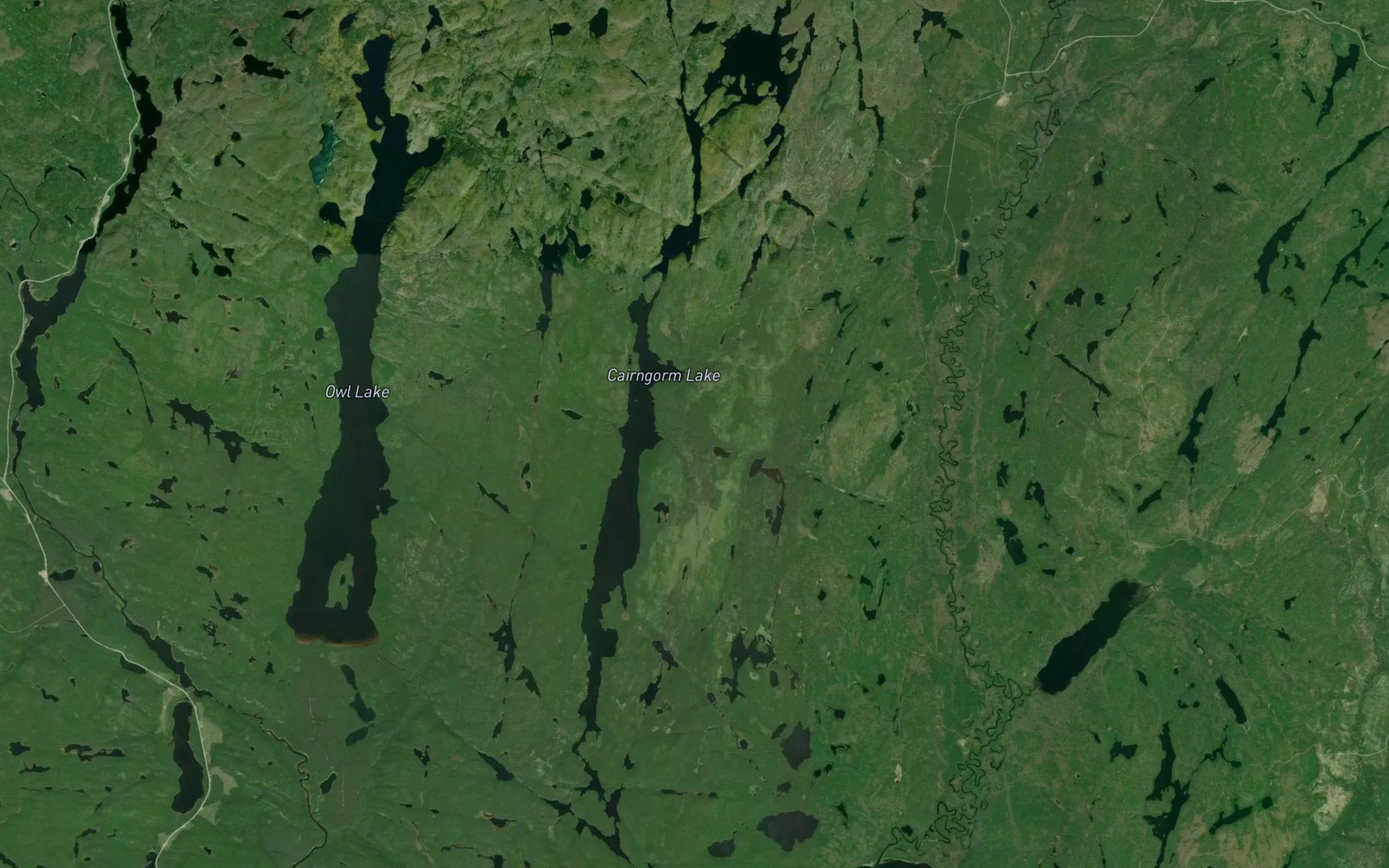 Satellite map of the Cairngorm Lake