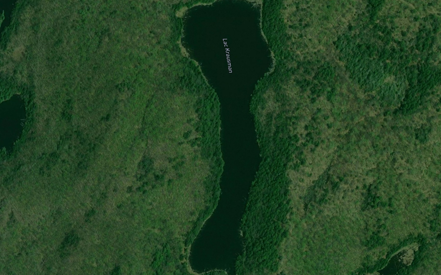 Satellite map of the Lac Krausman