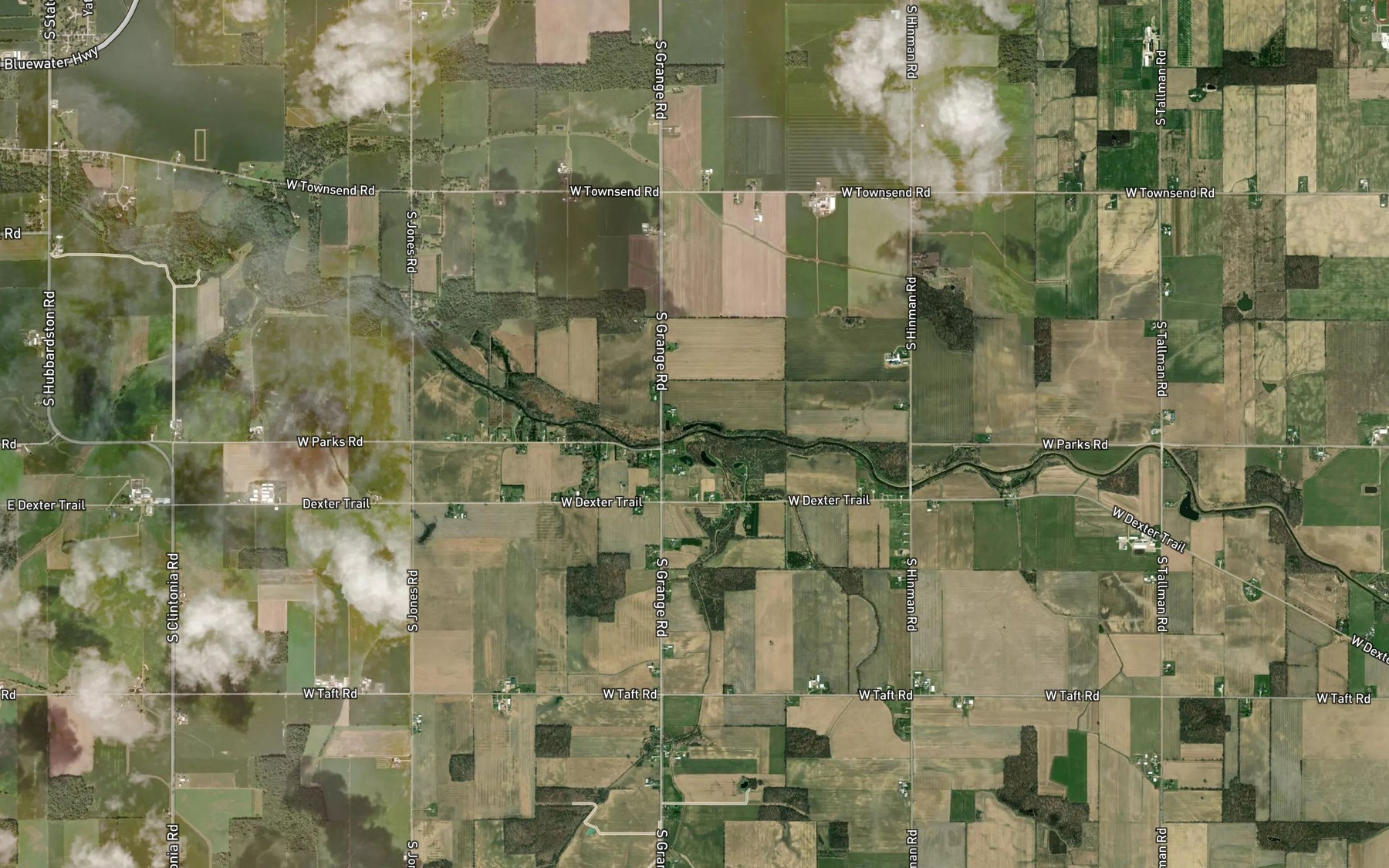 Satellite map of the Kloeckner and Fuller Creek