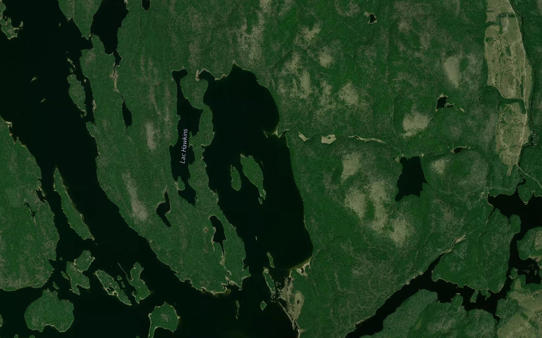 Satellite map of the Baie Dixie