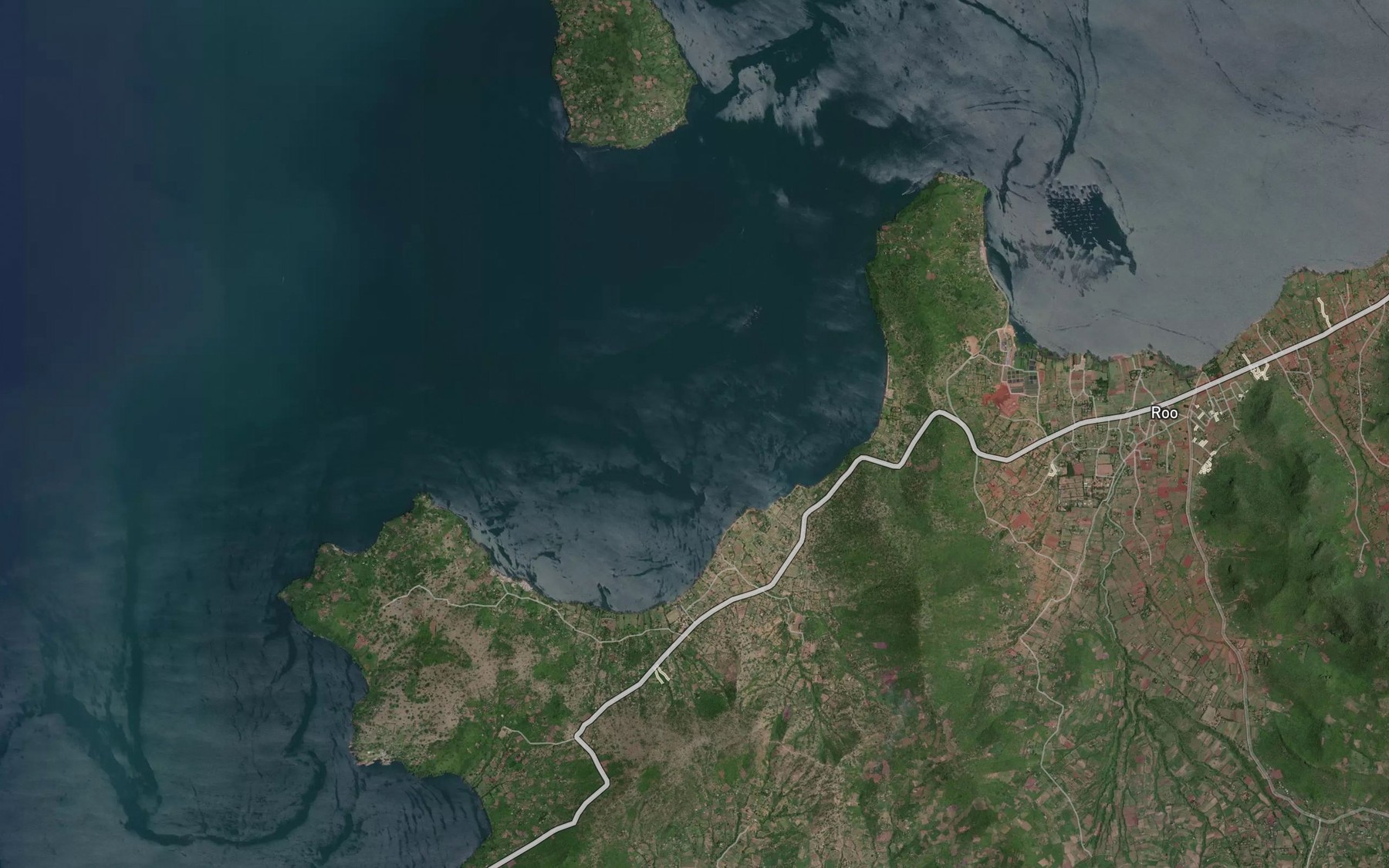 Satellite map of the Ragwe Bay