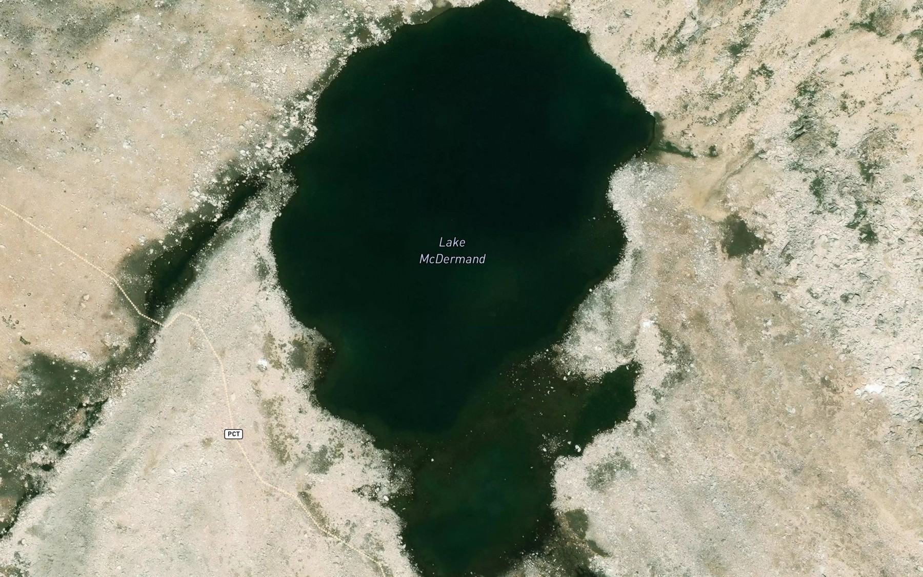 Satellite map of the Lake McDermand