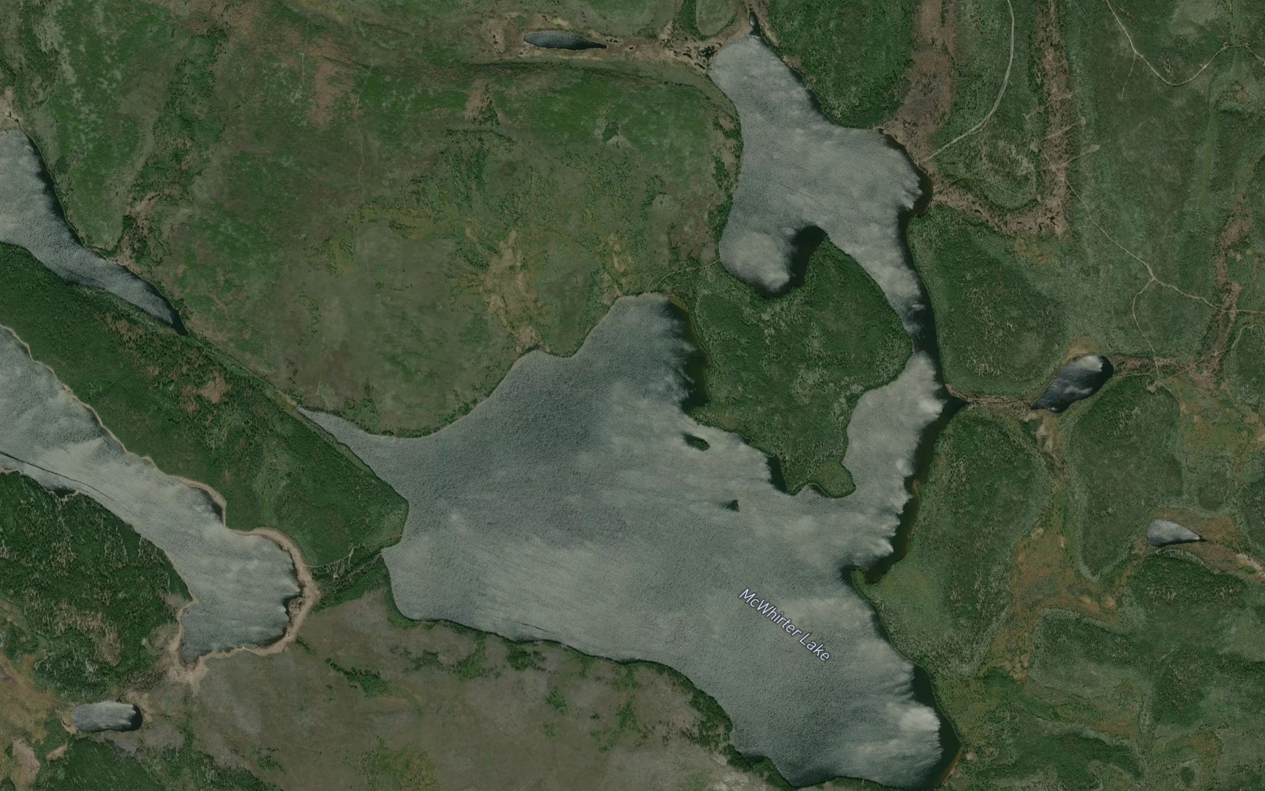 Satellite map of the McWhirter Lake