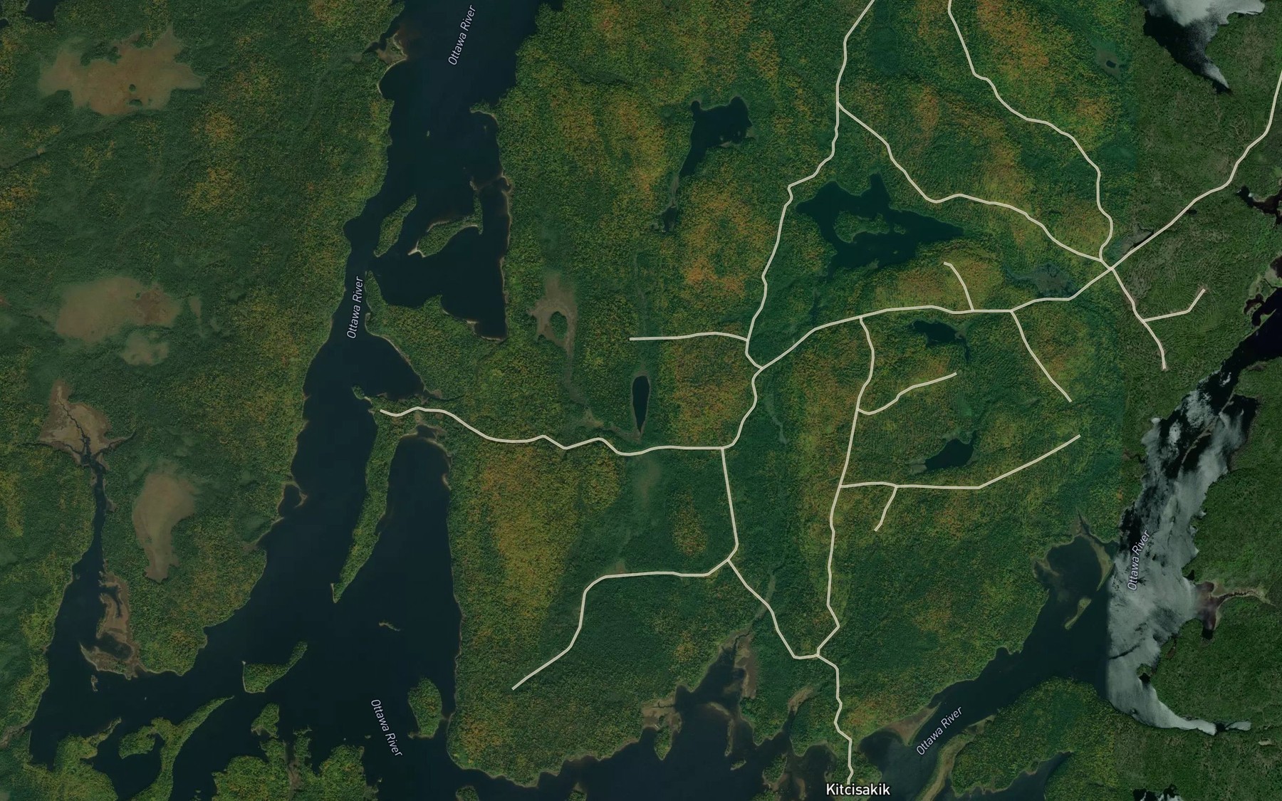 Satellite map of the Lac Ortale