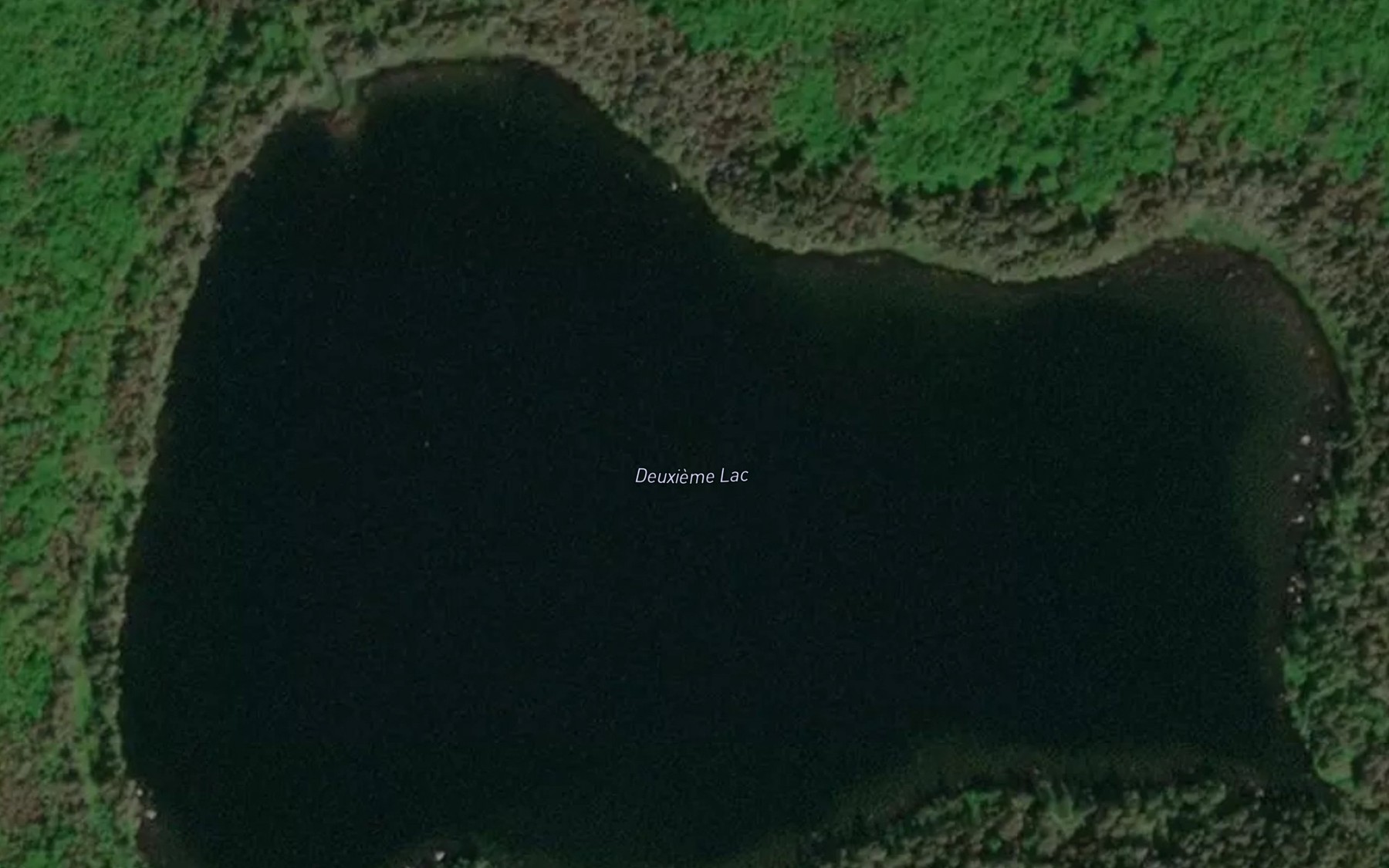 Satellite map of the Deuxieme Lac