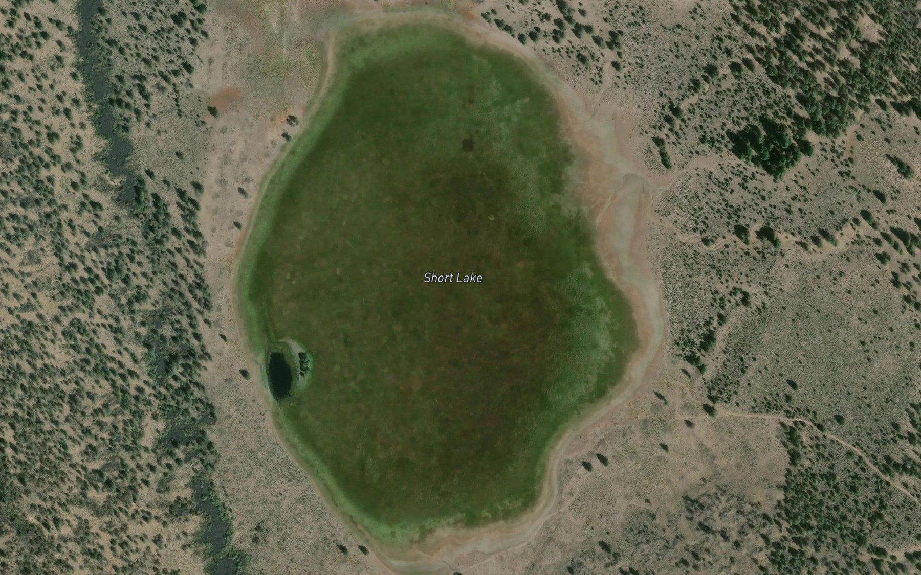Satellite map of the Short Lake