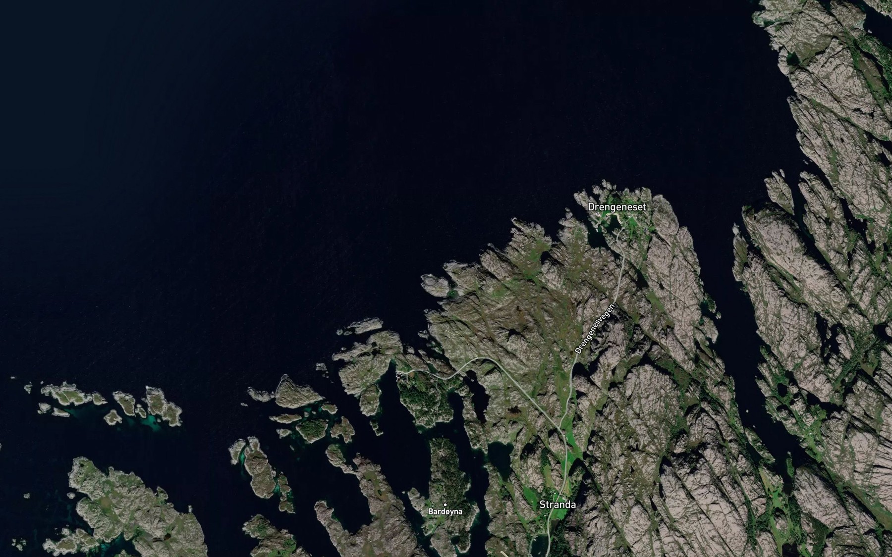 Satellite map of the Slattevika