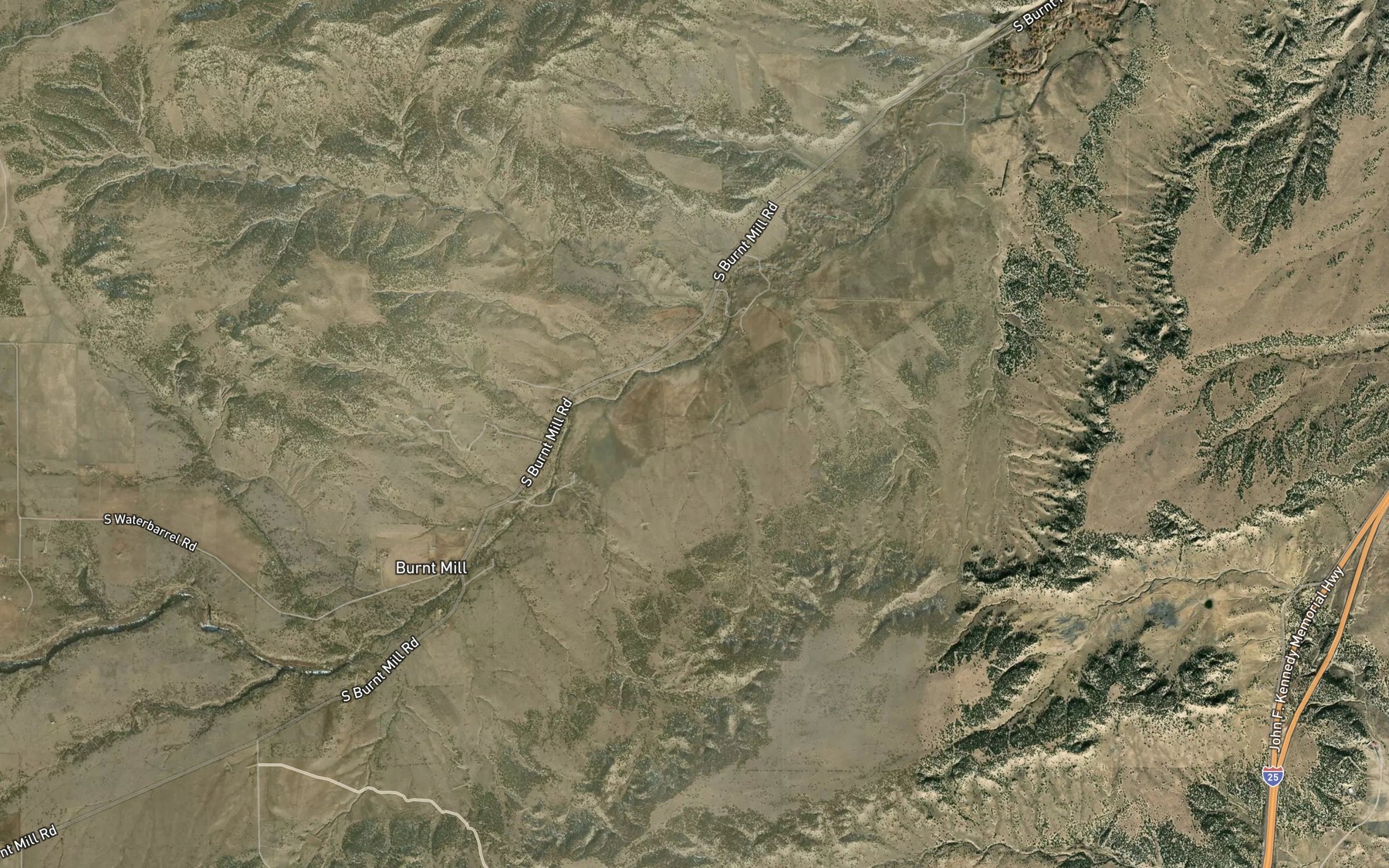 Satellite map of the Pollard Ditch