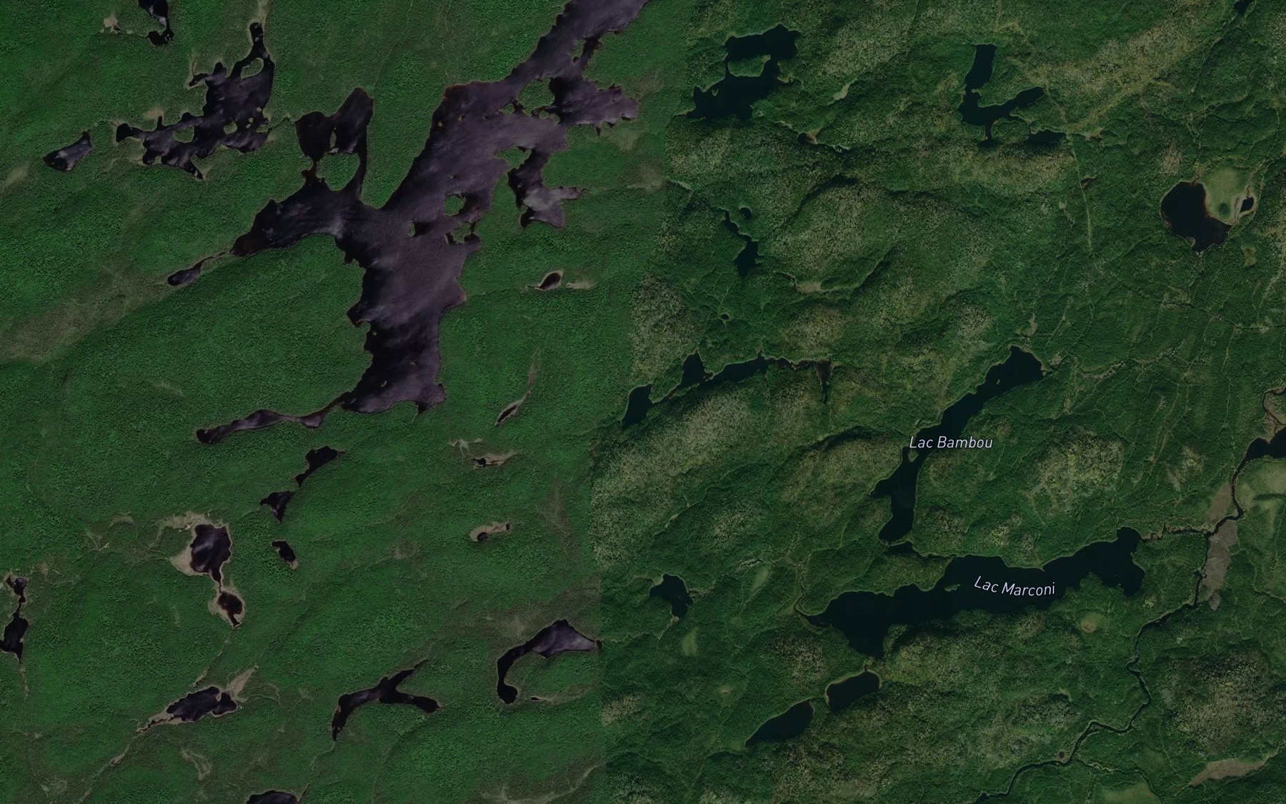 Satellite map of the Lac du Faon
