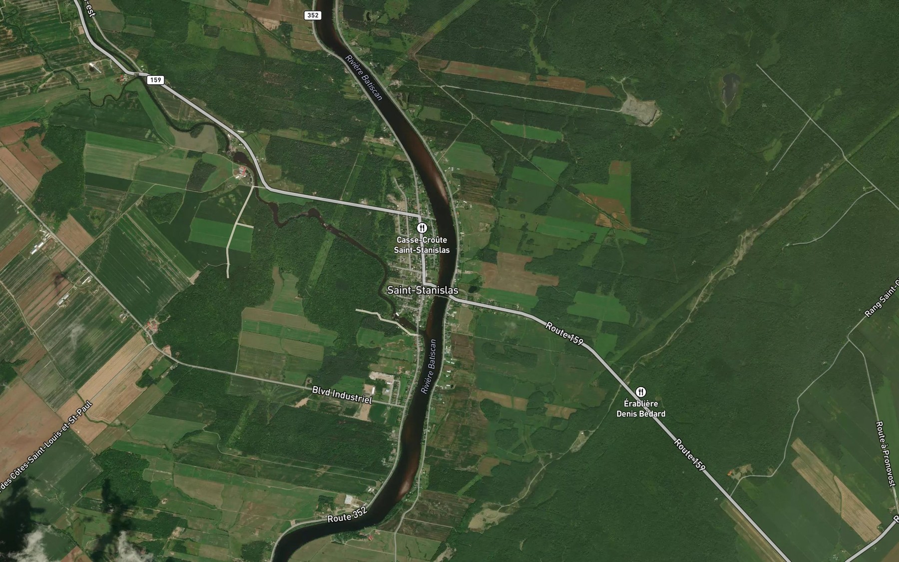 Satellite map of the Cours d'eau des Prairies
