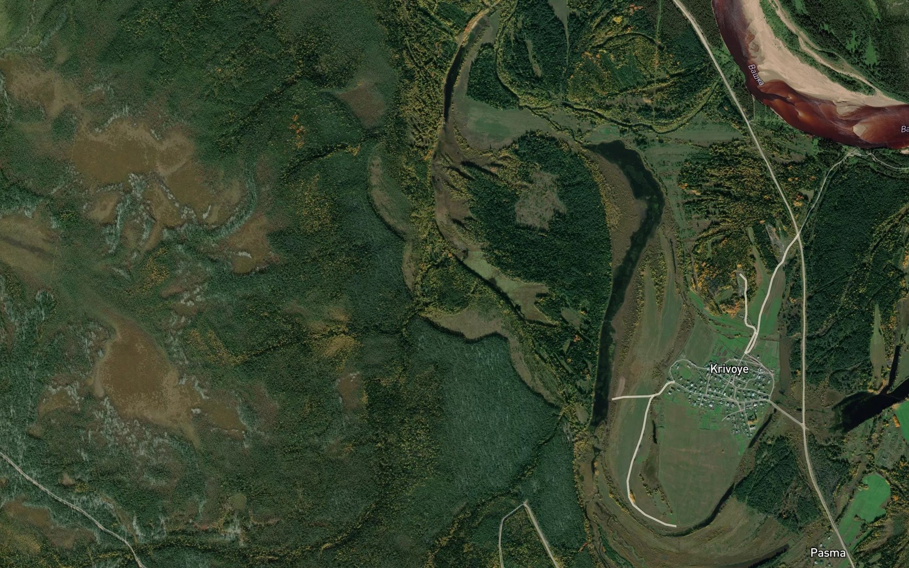 Satellite map of the Kepsher"el'