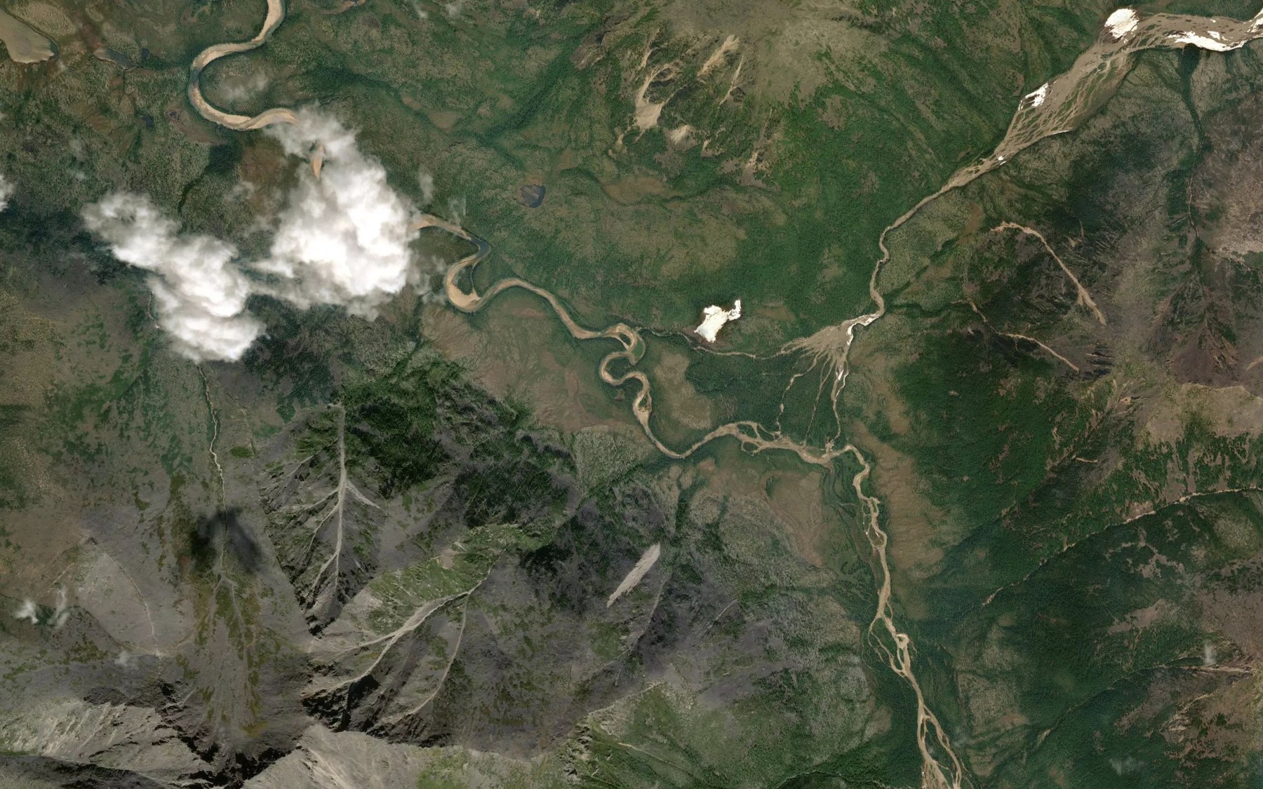 Satellite map of the Davachan