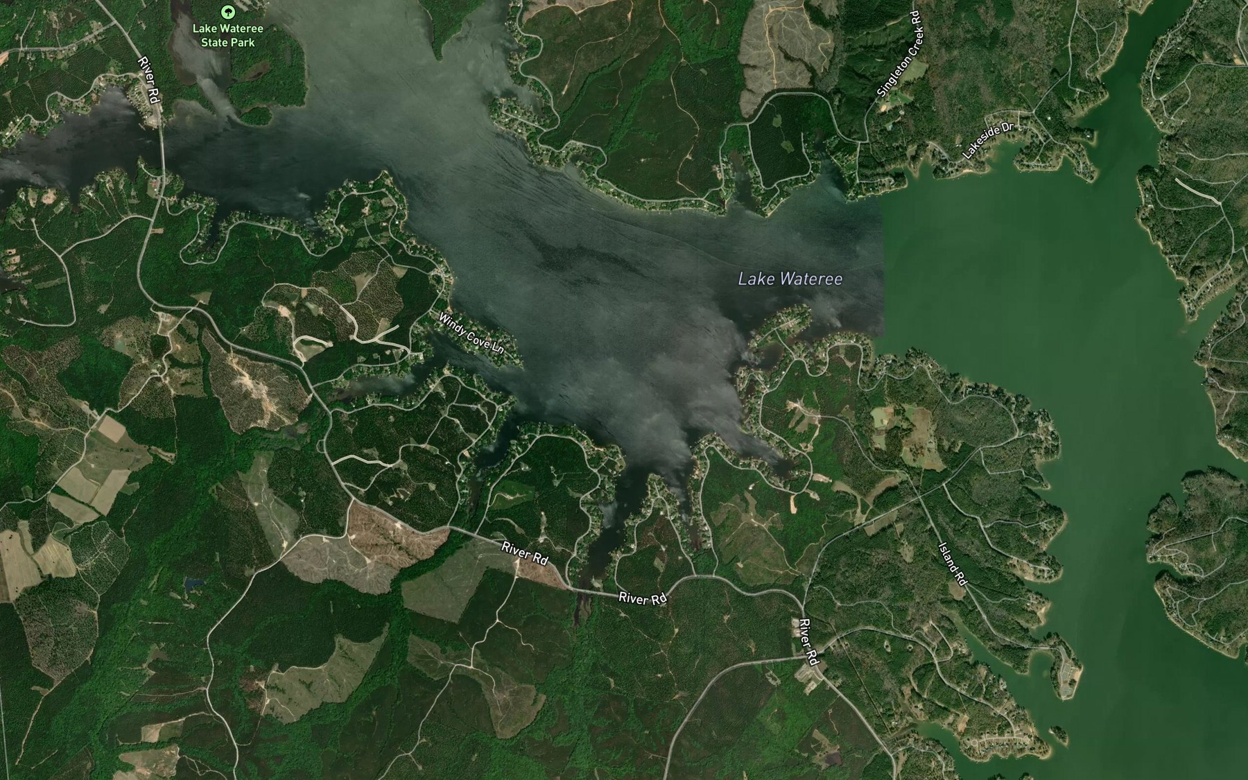 Satellite map of the Fox Creek