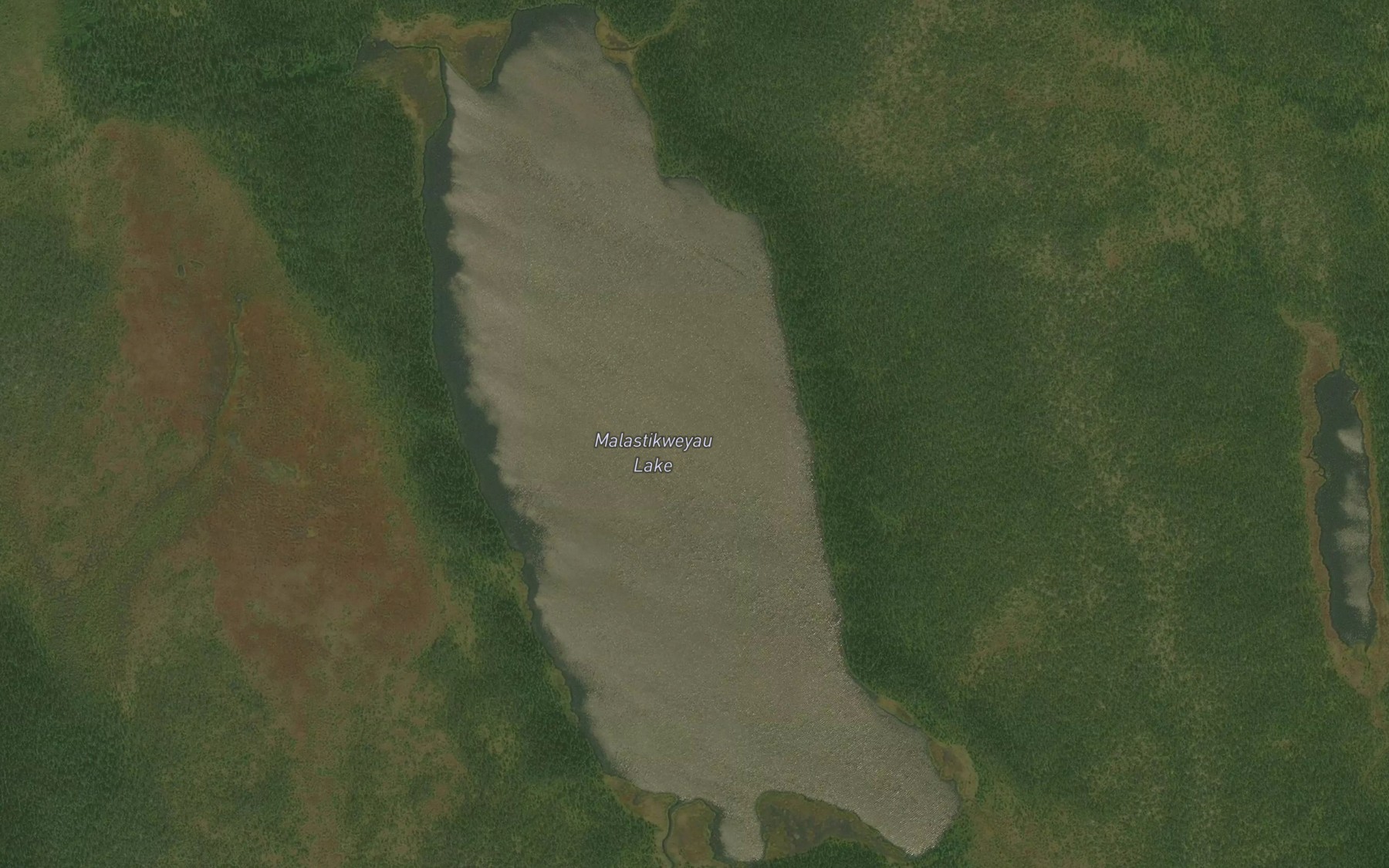 Satellite map of the Malastikweyau Lake