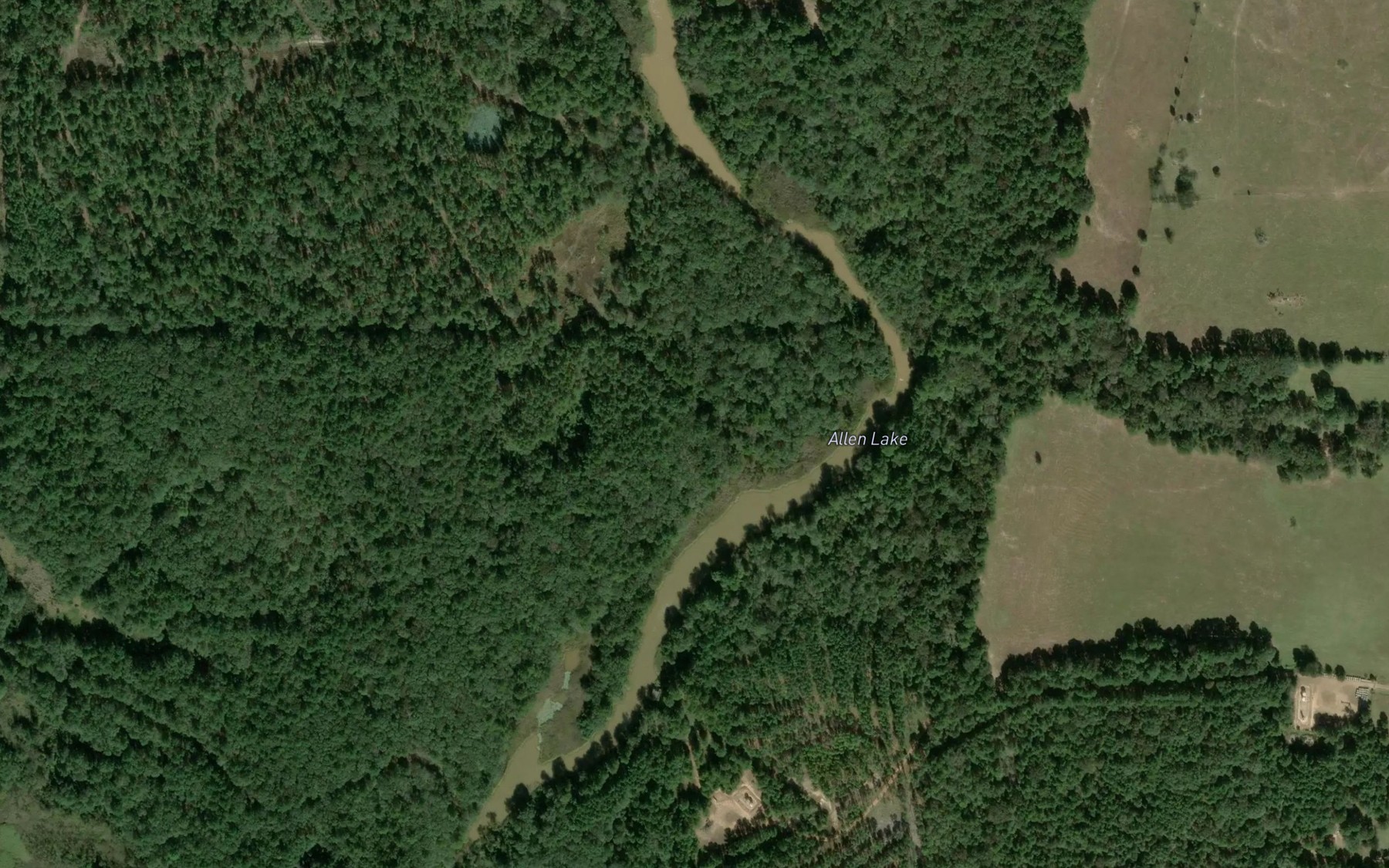 Satellite map of the Allen Lake