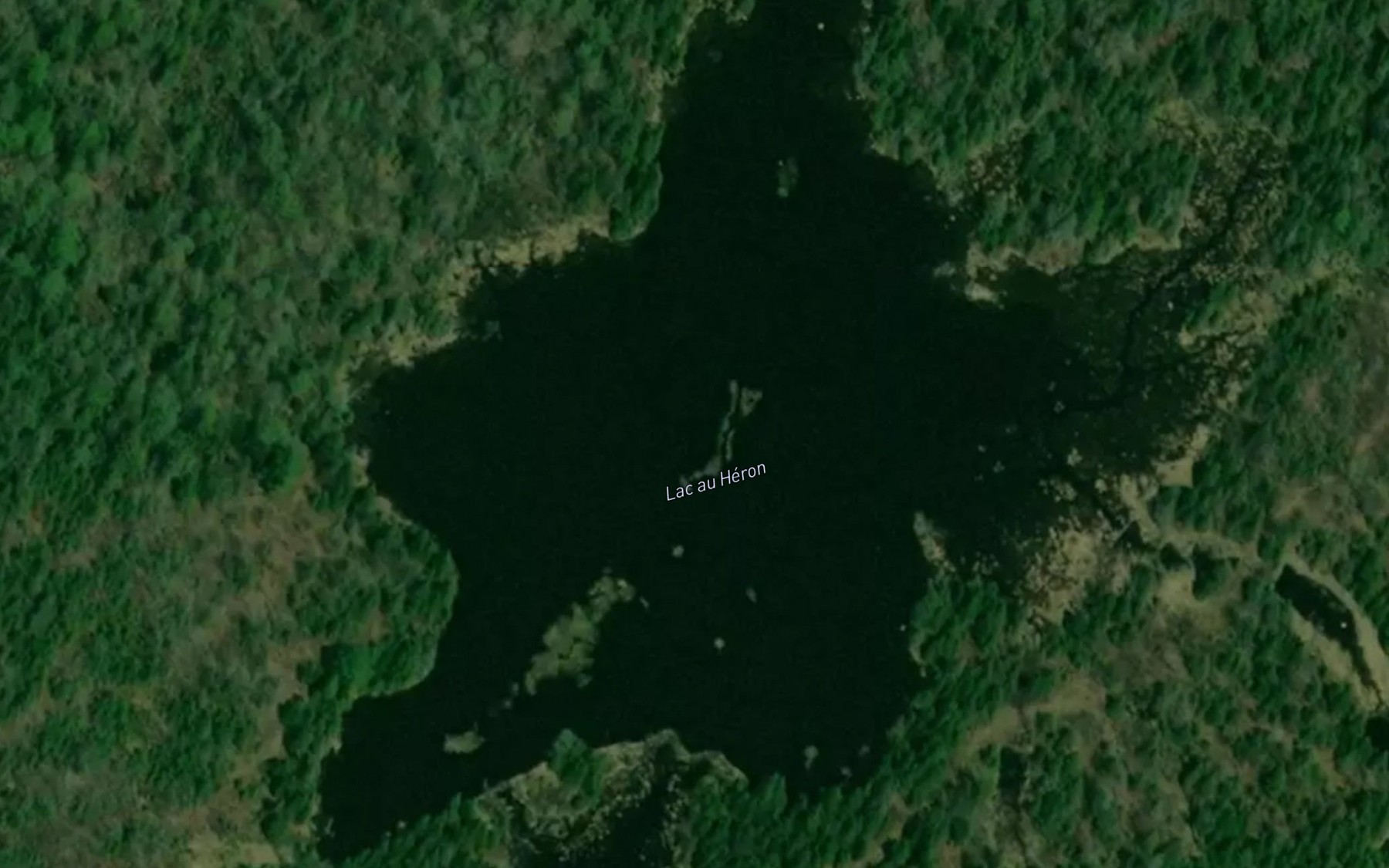Satellite map of the Lac au Heron