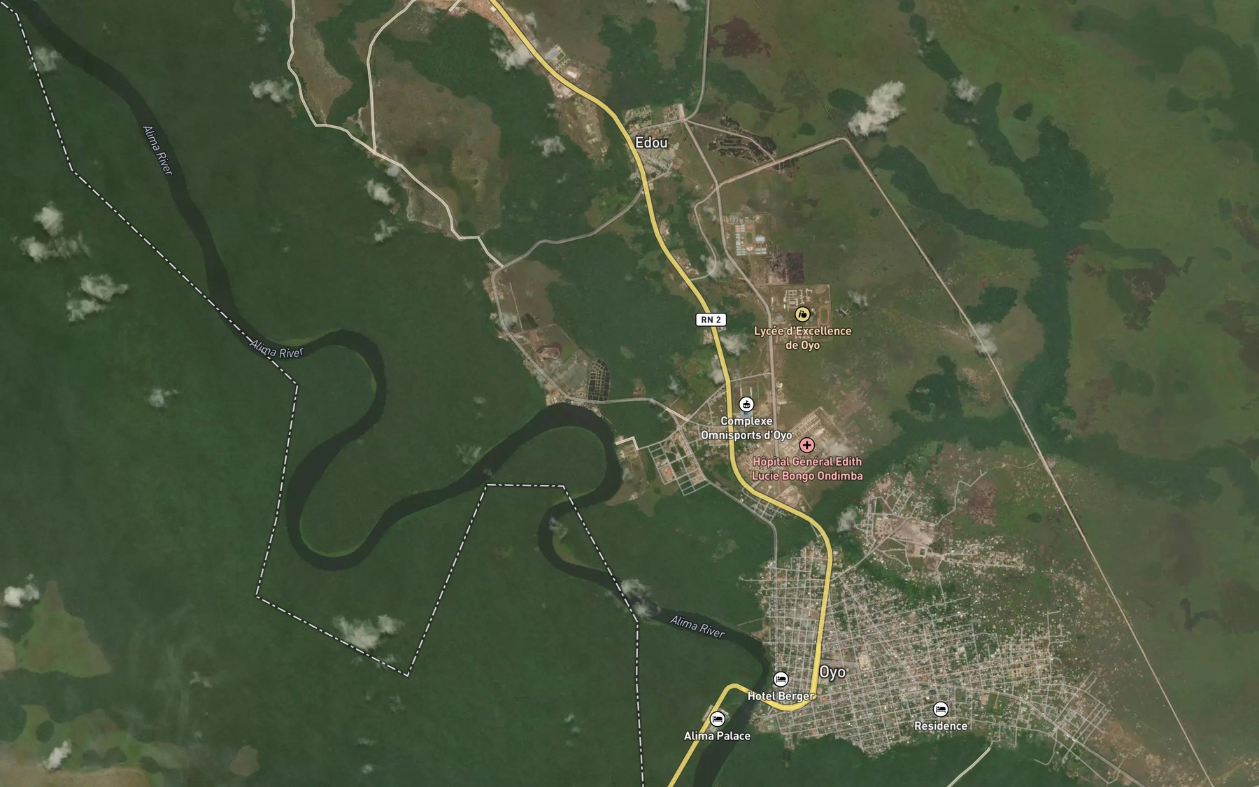 Satellite map of the Lessi