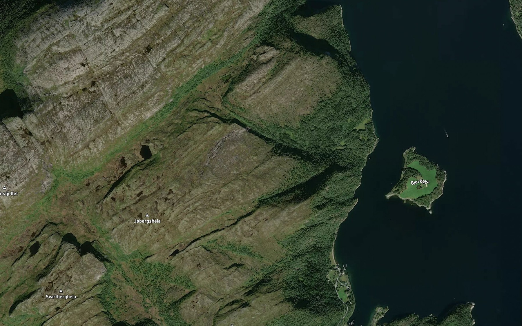 Satellite map of the Jobergsbekken