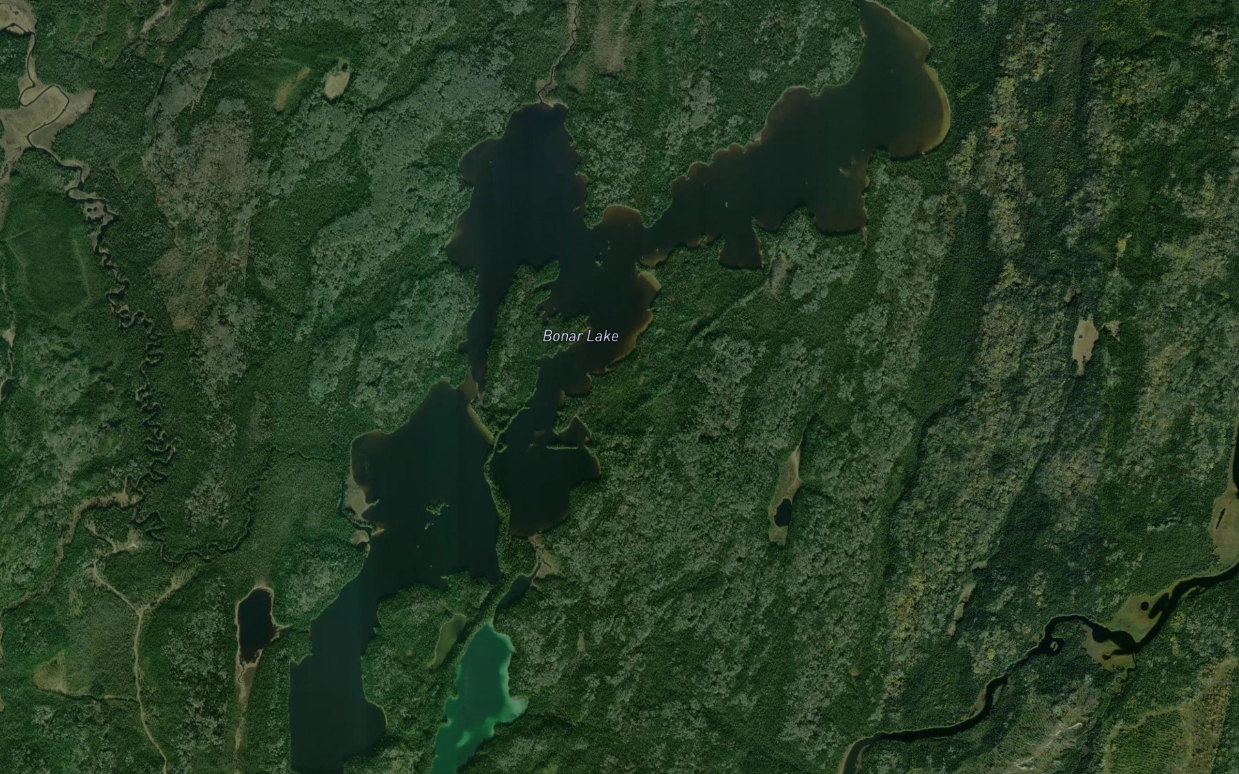 Satellite map of the Bonar Lake