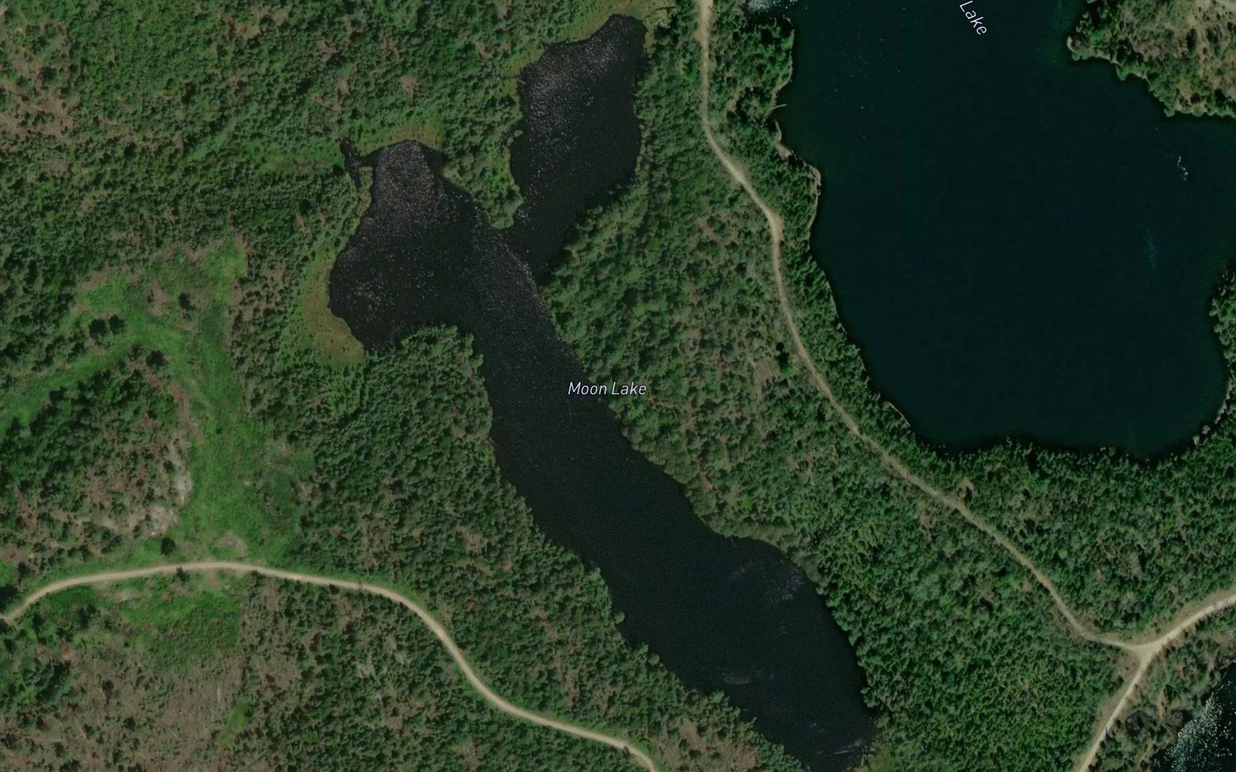 Satellite map of the Moon Lake