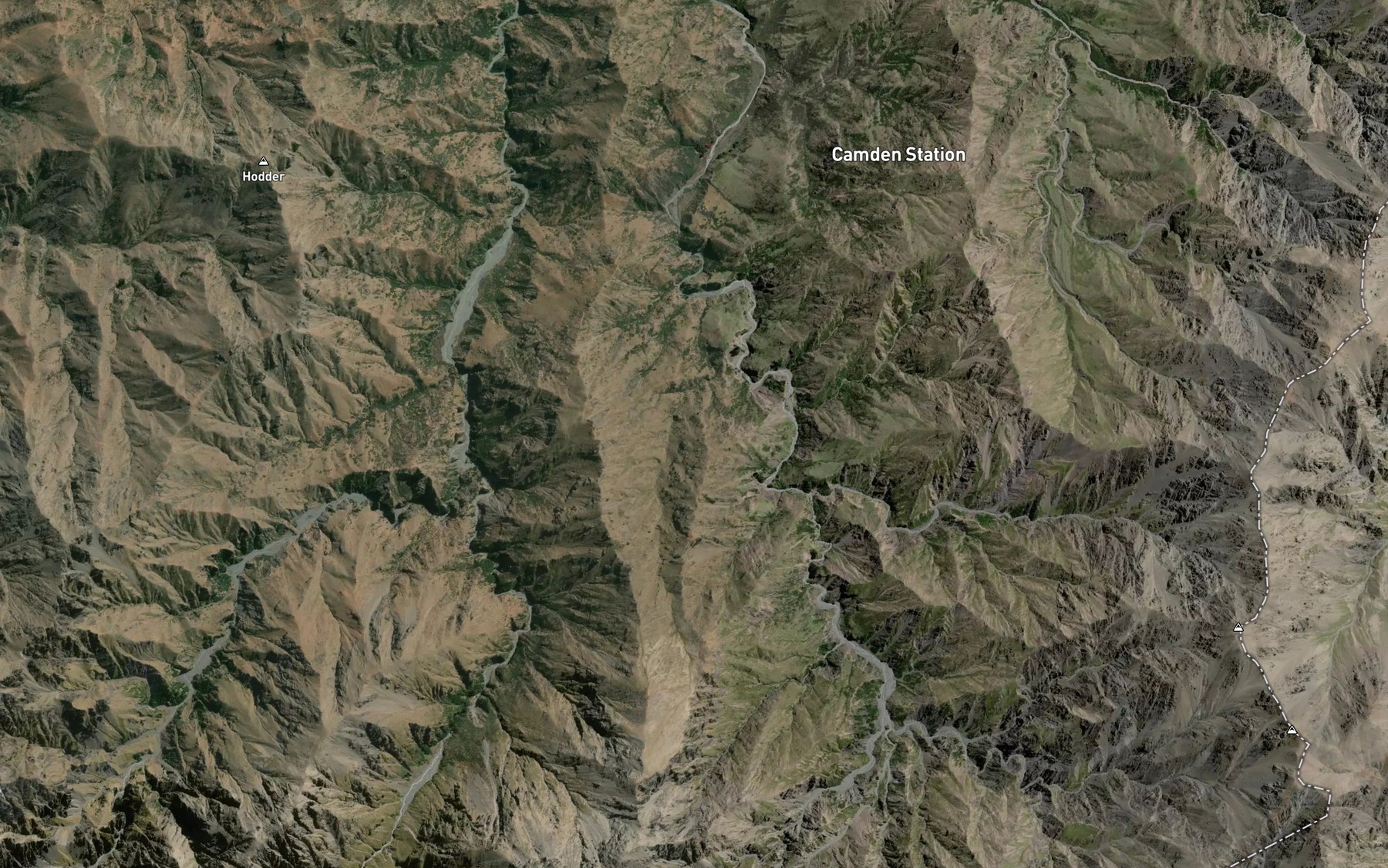 Satellite map of the Shin River