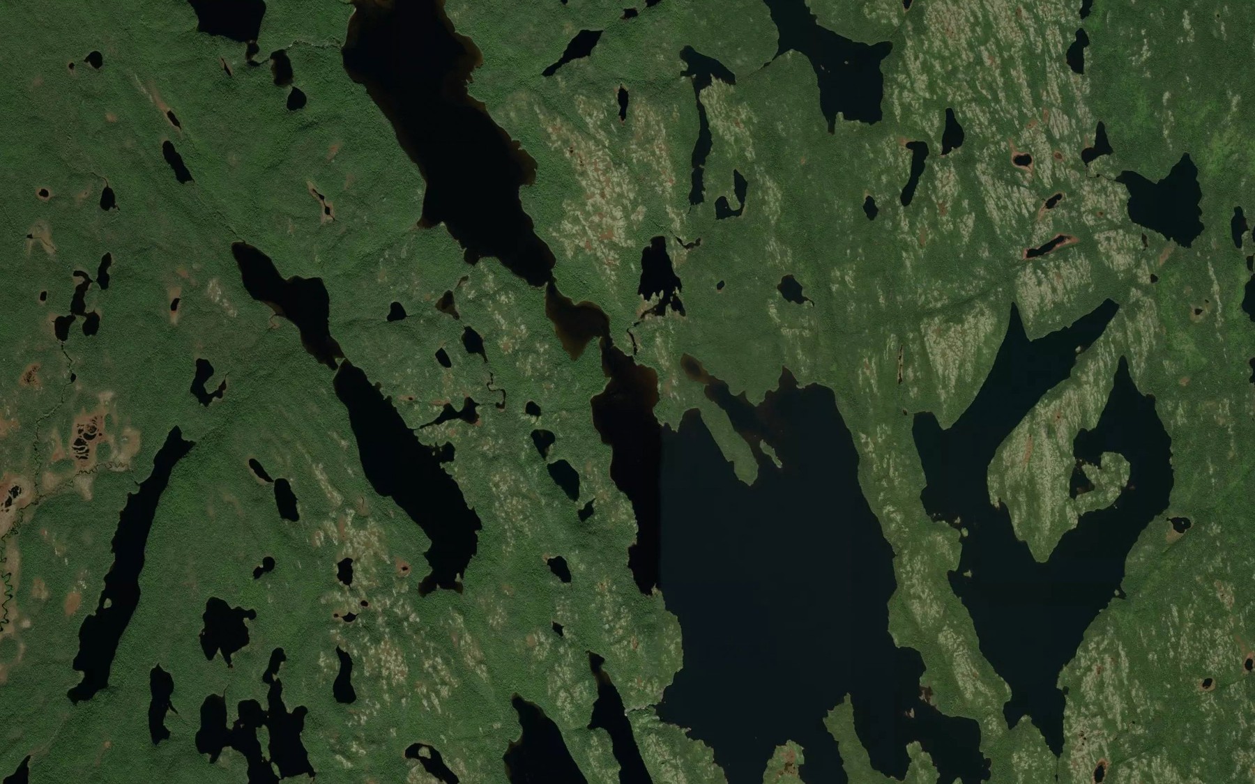 Satellite map of the Lac Wakeham