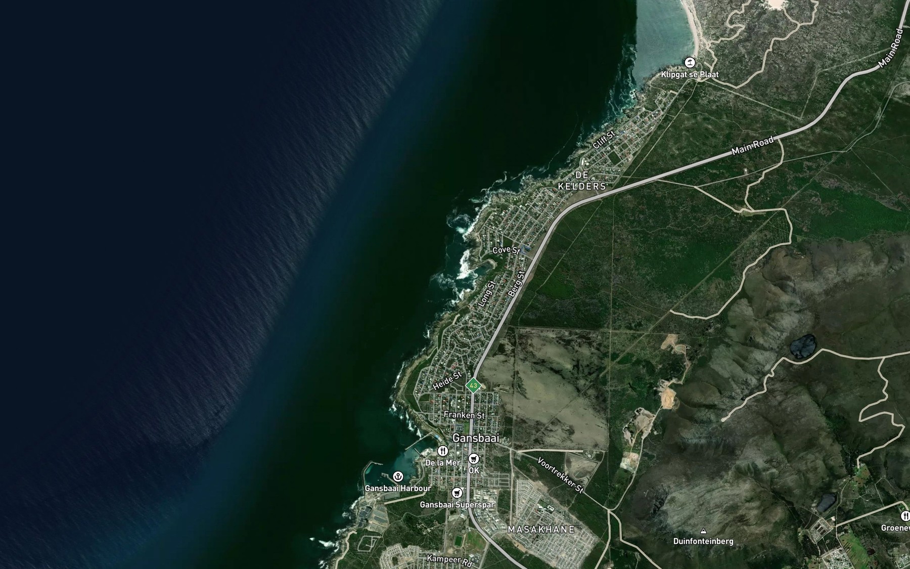 Satellite map of the Stanford's Cove