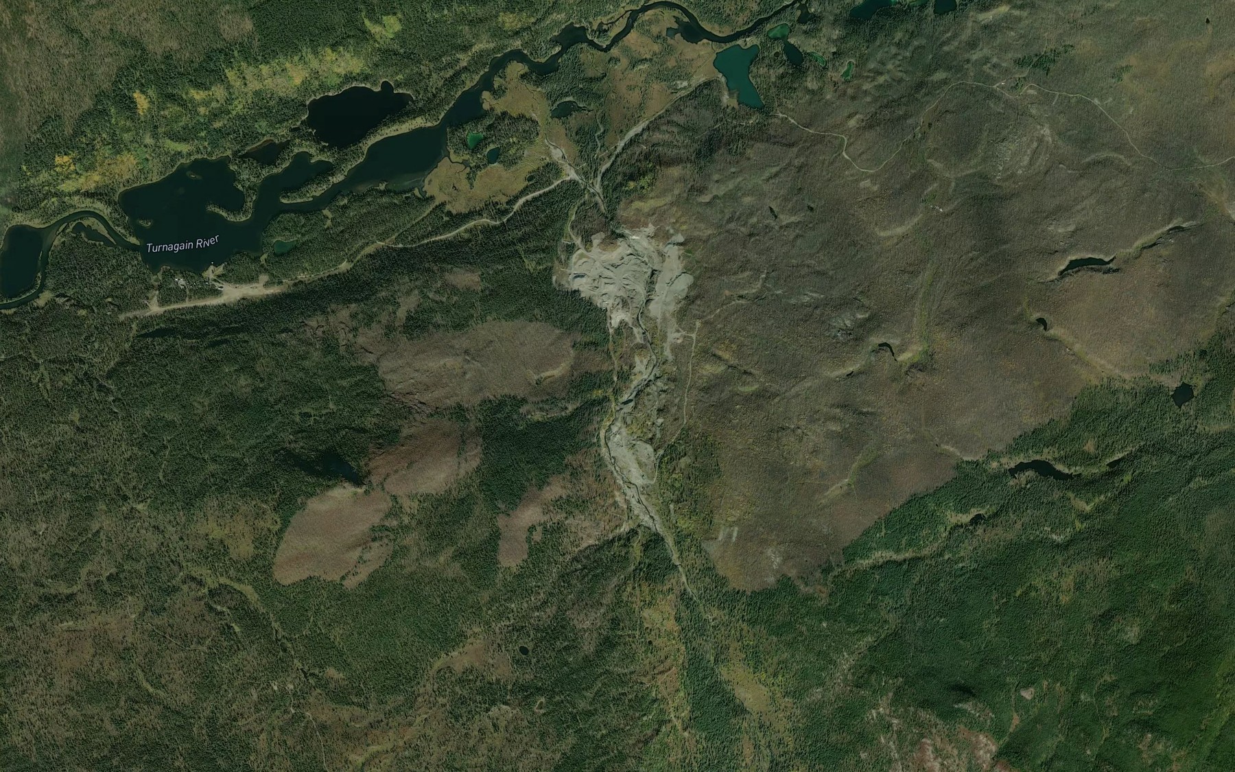 Satellite map of the Wheaton Creek