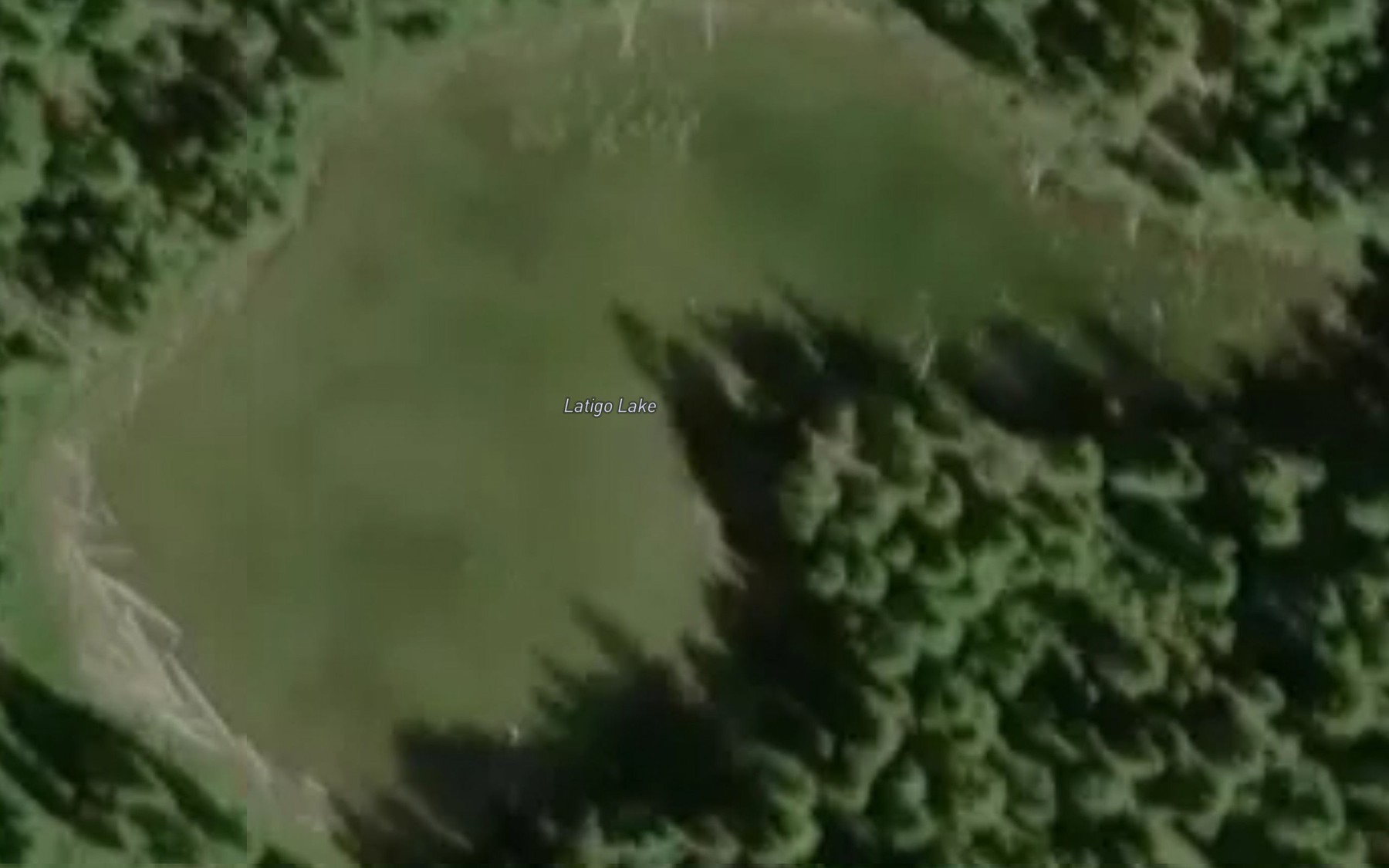 Satellite map of the Latigo Lake