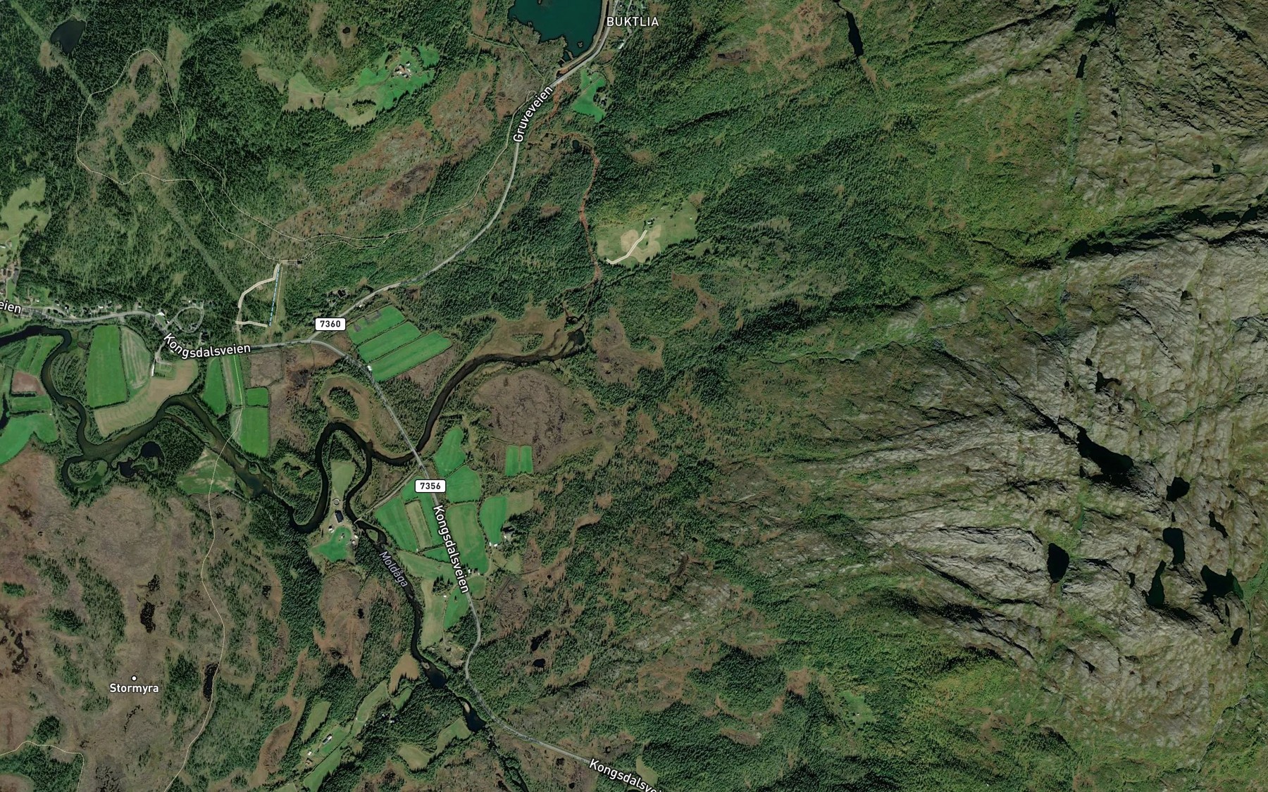 Satellite map of the Brunesbekken